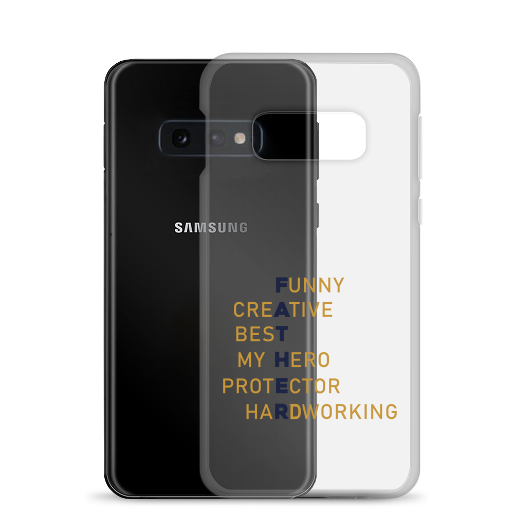 Funny Creative Best My Hero Protector HardWorking Clear Case for Samsung®