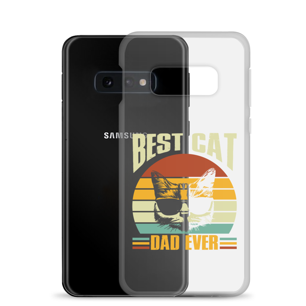 Best Cat Dad Ever Clear Case for Samsung®