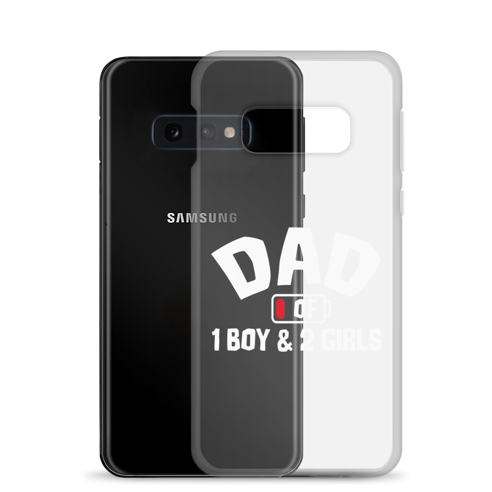 Dad Of 1 Boy And 2 Girls Clear Case for Samsung®