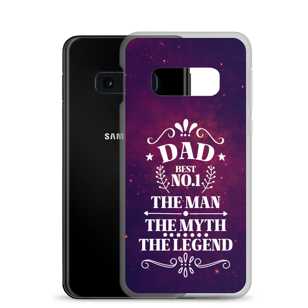 Dad Best Number 1 The Man The Myth The Legend Clear Case for Samsung®