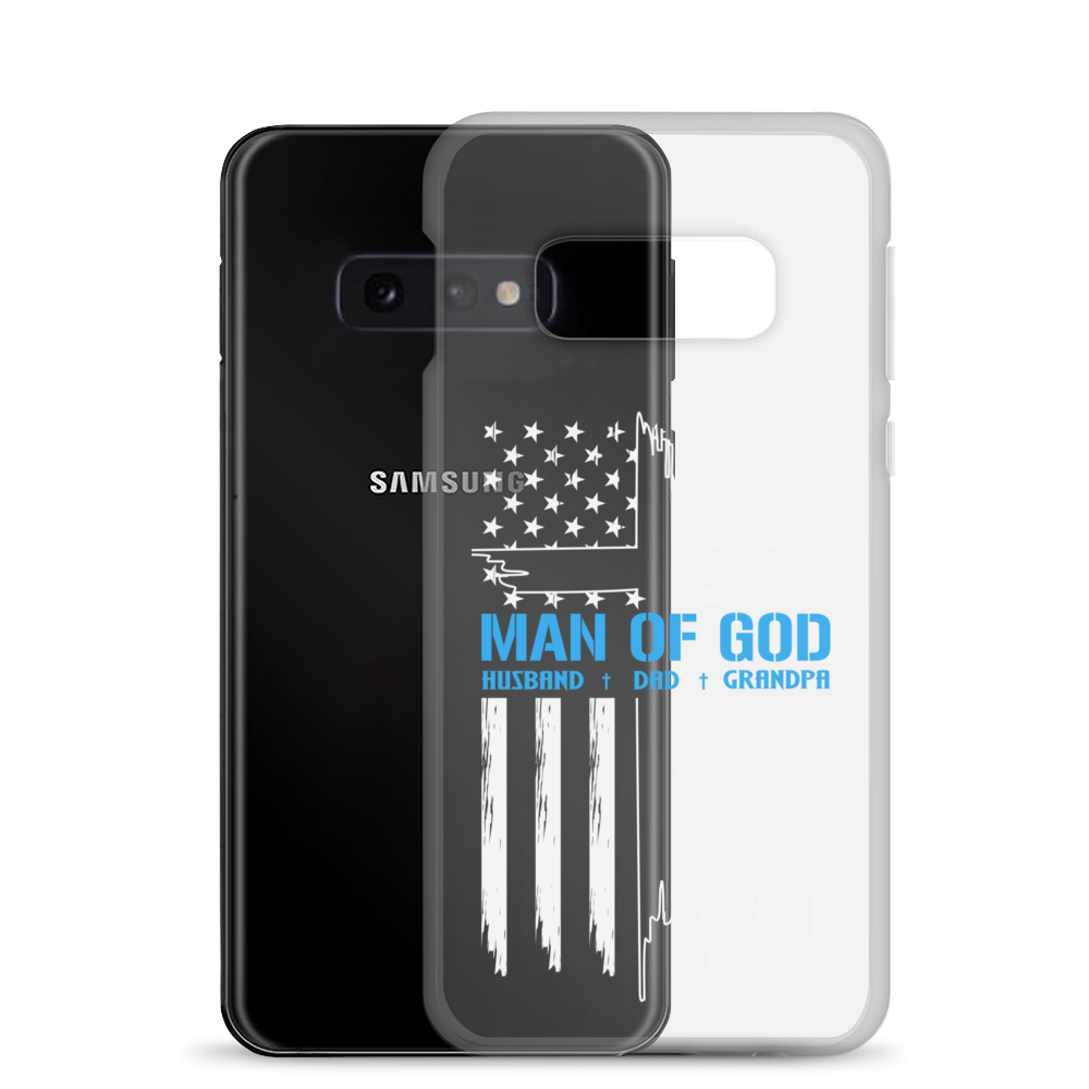 Man Of God Husband Dad Grandpa Clear Case for Samsung®