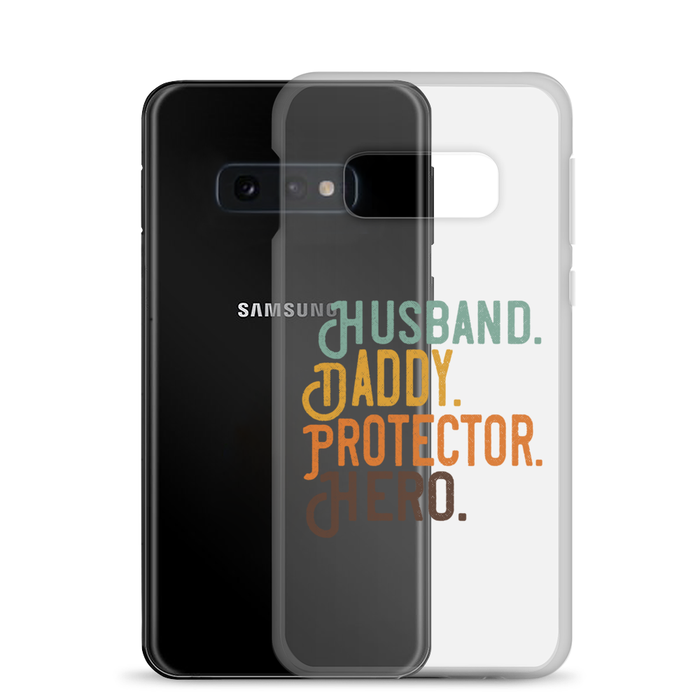 Husband. Daddy. Protector. Hero Clear Case for Samsung®