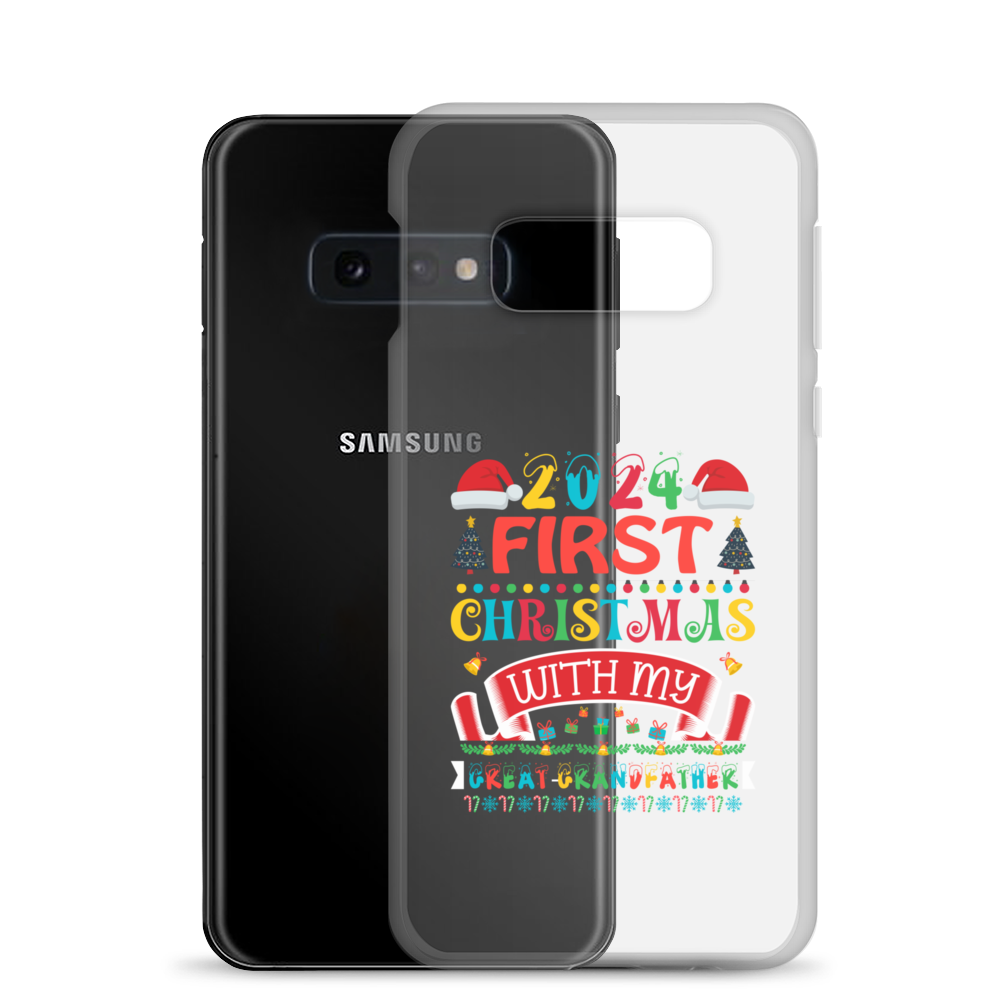 2024 My First Christmas With My Great Grandfather Clear Case for Samsung®