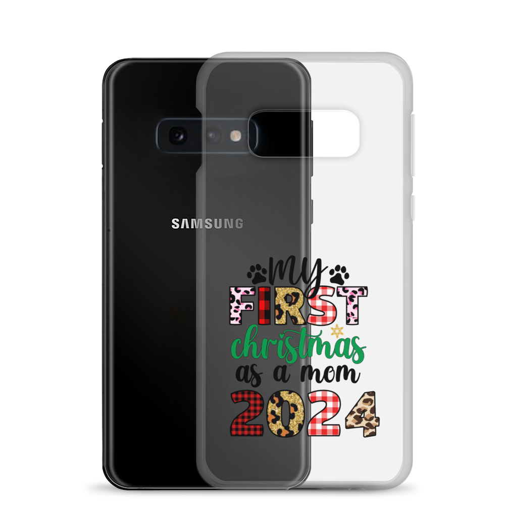 My First Christmas As A mom 2024 Clear Case for Samsung®