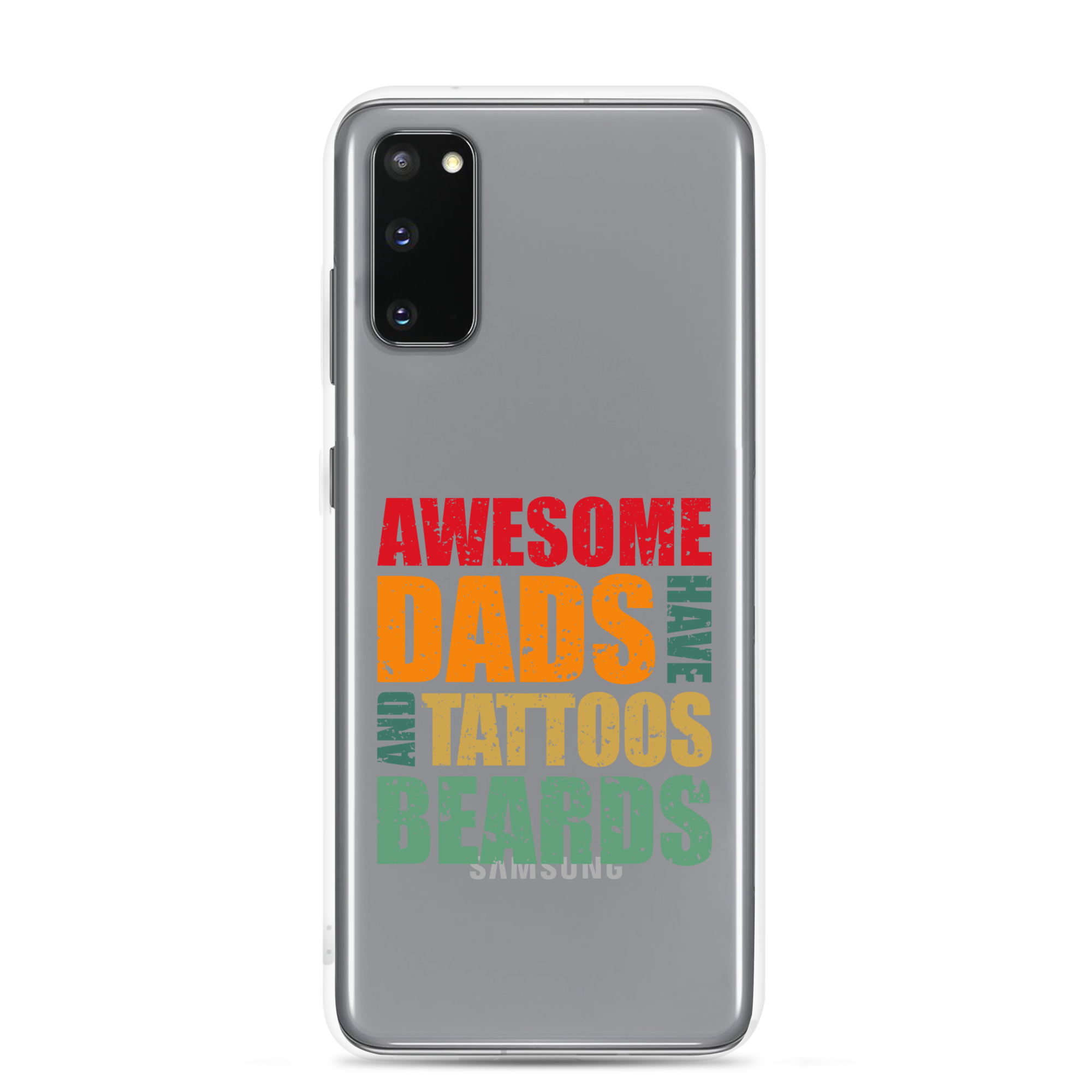 Awesome Dads Tattoos Beards Clear Case for Samsung®