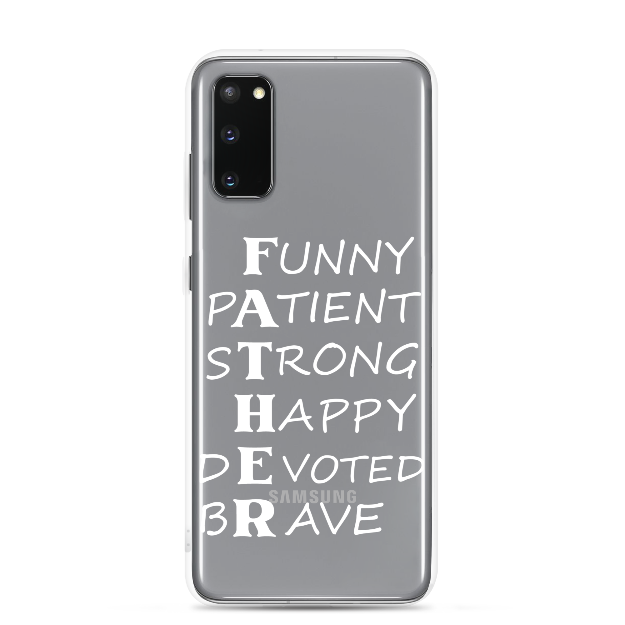 Funny Patient Strong Happy Devoted Brave Clear Case for Samsung®