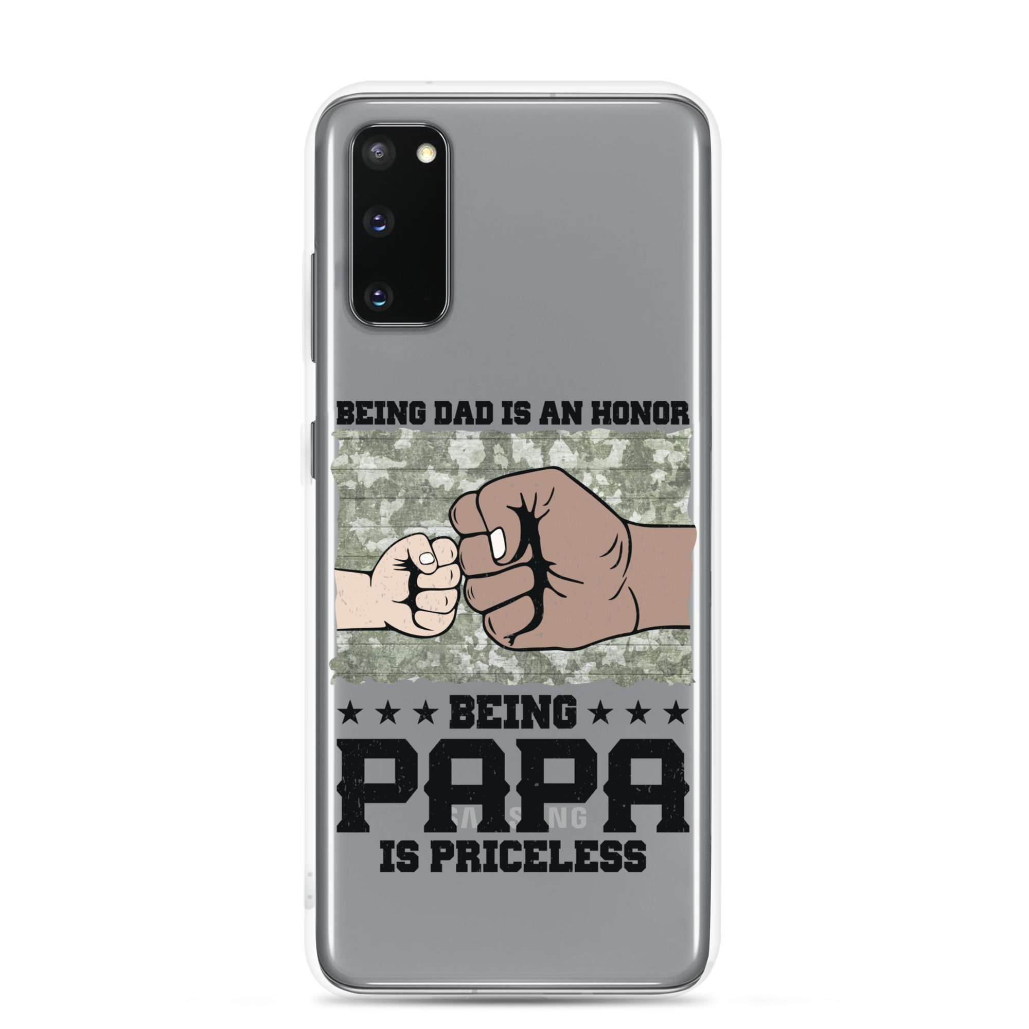 Being Dad Is An Honor Being Papa Is Priceless Clear Case for Samsung®