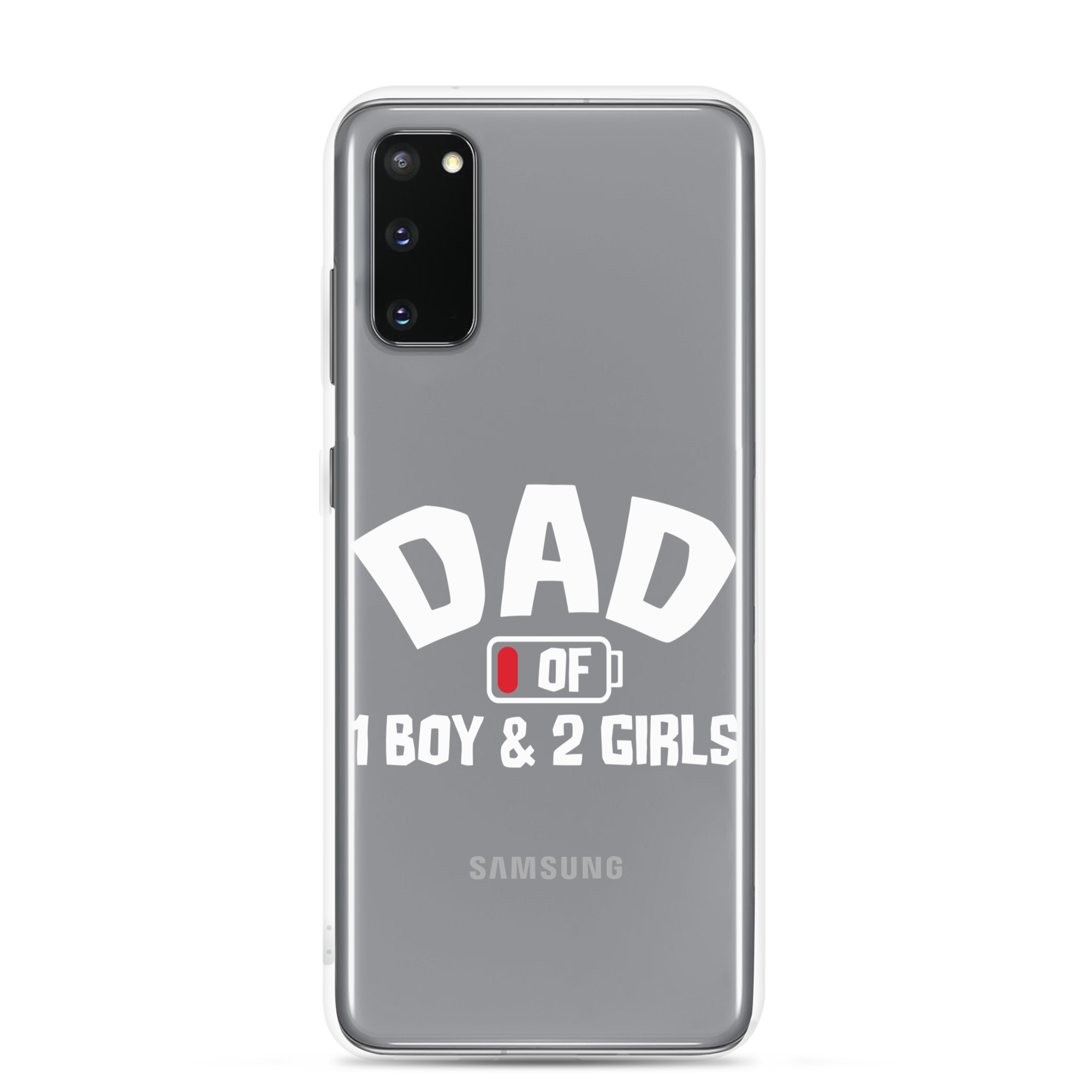 Dad Of 1 Boy And 2 Girls Clear Case for Samsung®