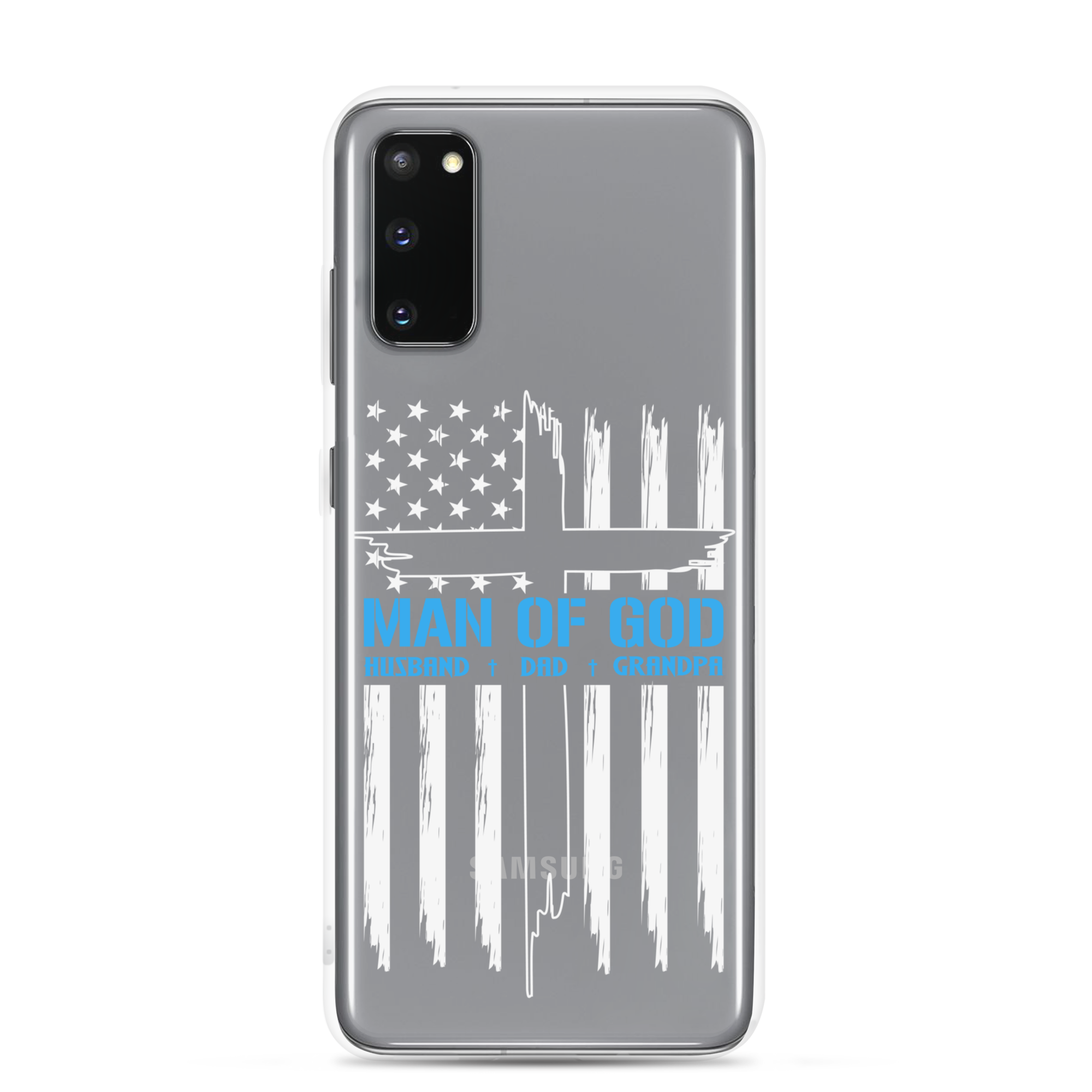 Man Of God Husband Dad Grandpa Clear Case for Samsung®