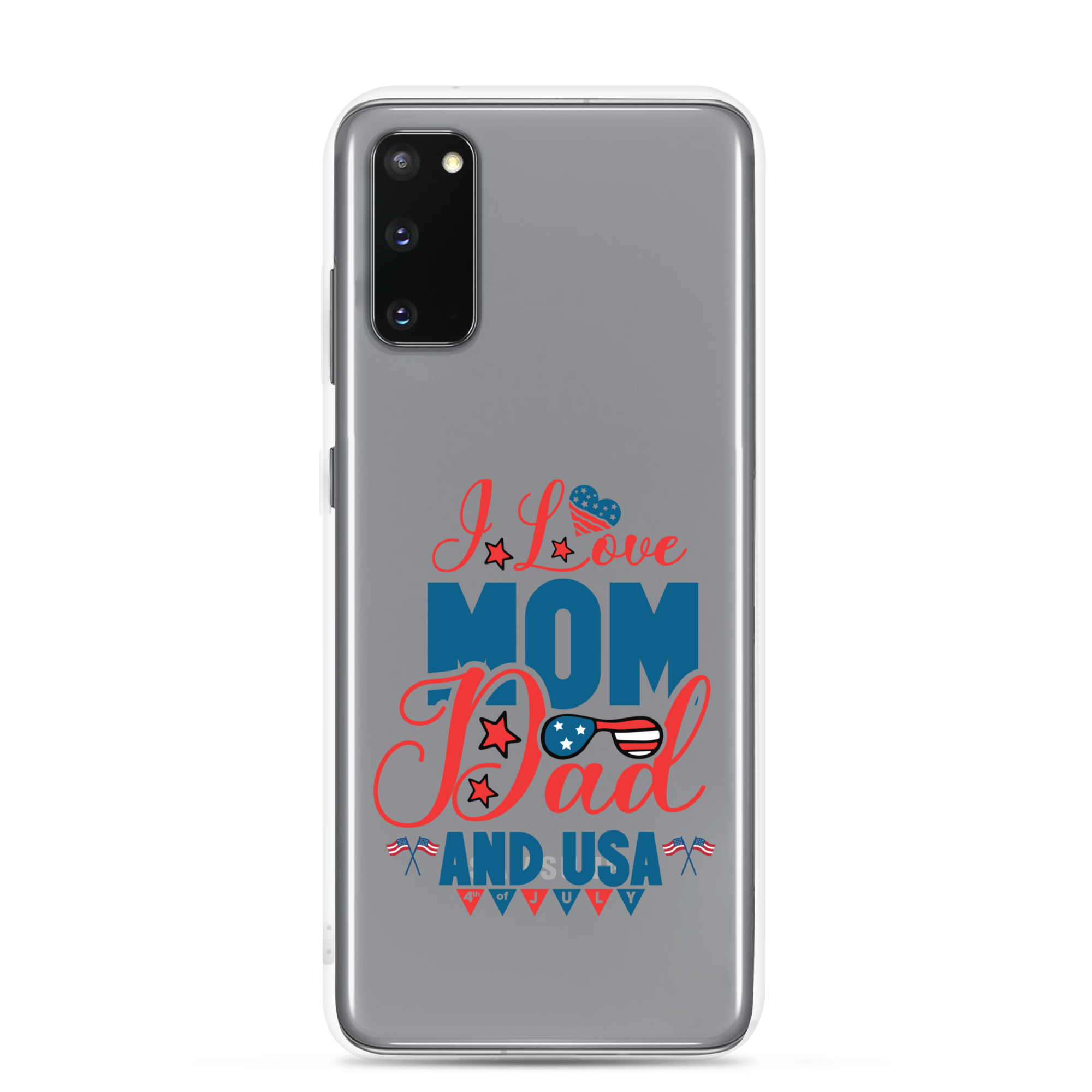 I Love Mom, Dad And USA Clear Case for Samsung®