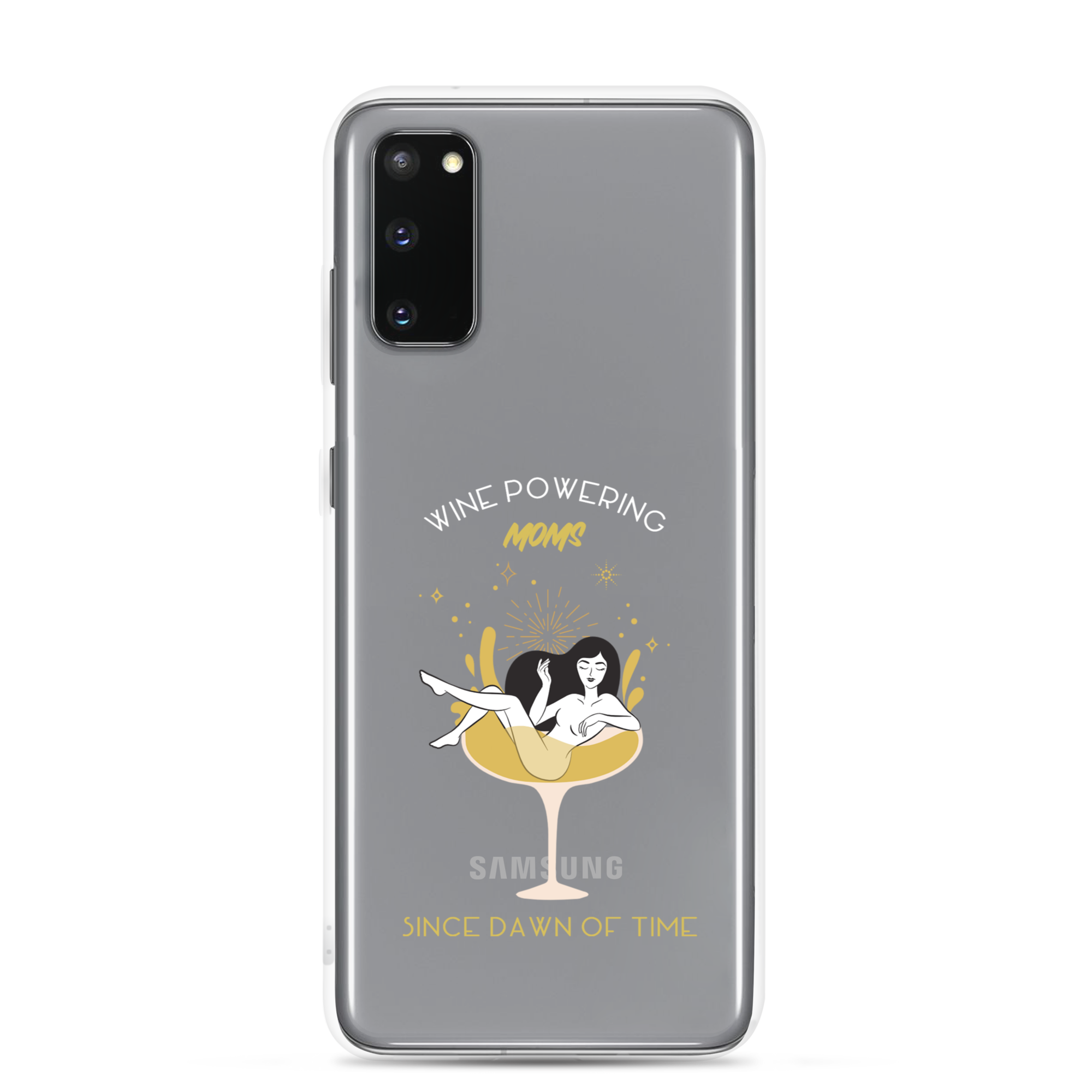 Wine Powering Moms Since Dawn Of Time Clear Case for Samsung®