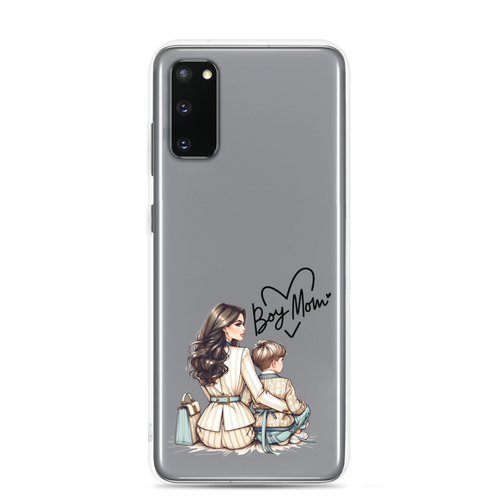 Mom and Son Clipart Clear Case for Samsung®