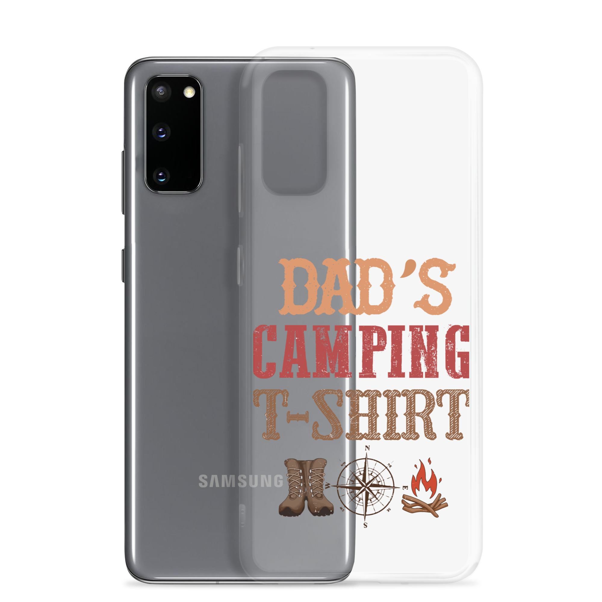 Dad's Camping T-Shirt Clear Case for Samsung®