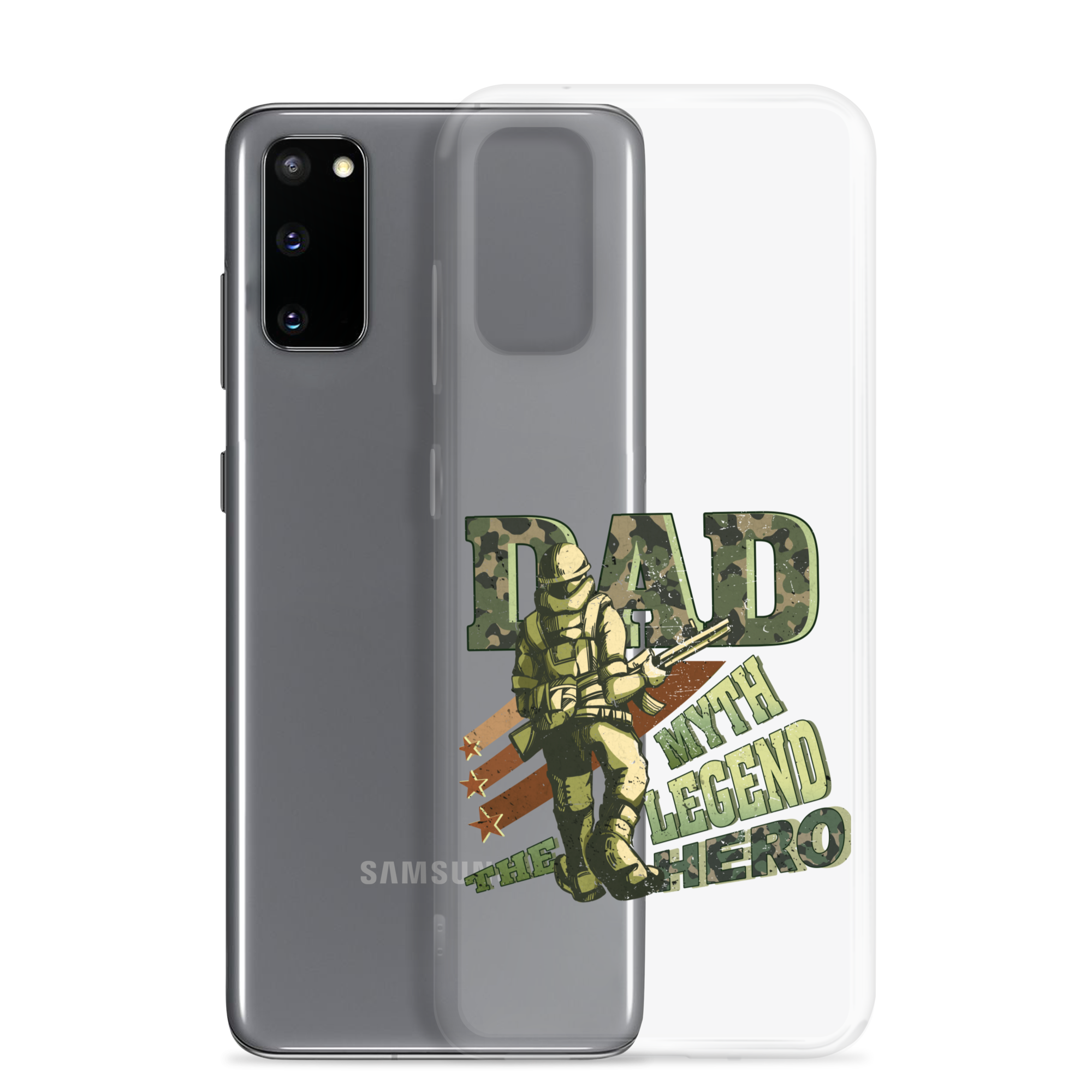 Dad The Myth The Legend The Hero Clear Case for Samsung®