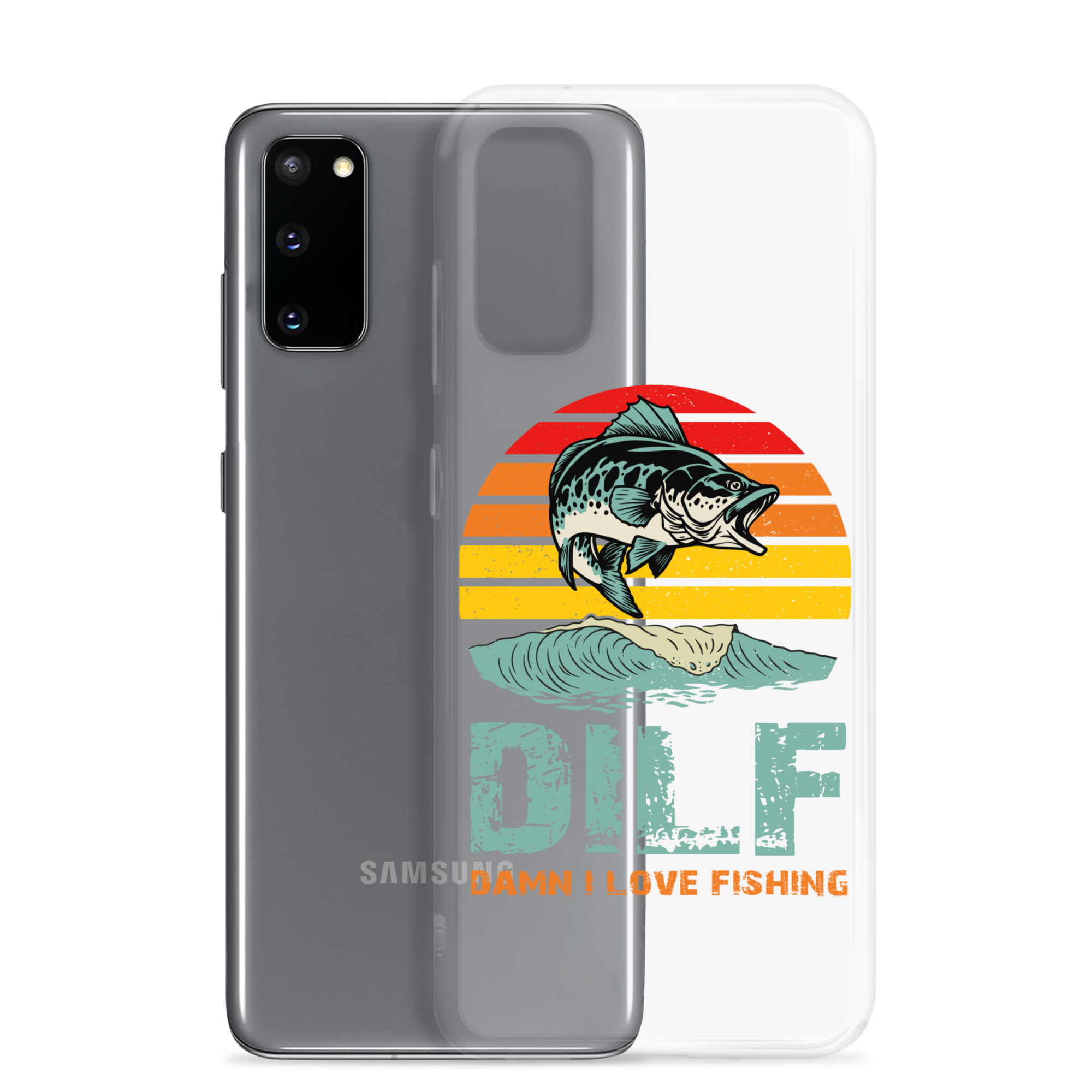 Dilf Damn I Love Fishing Clear Case for Samsung®