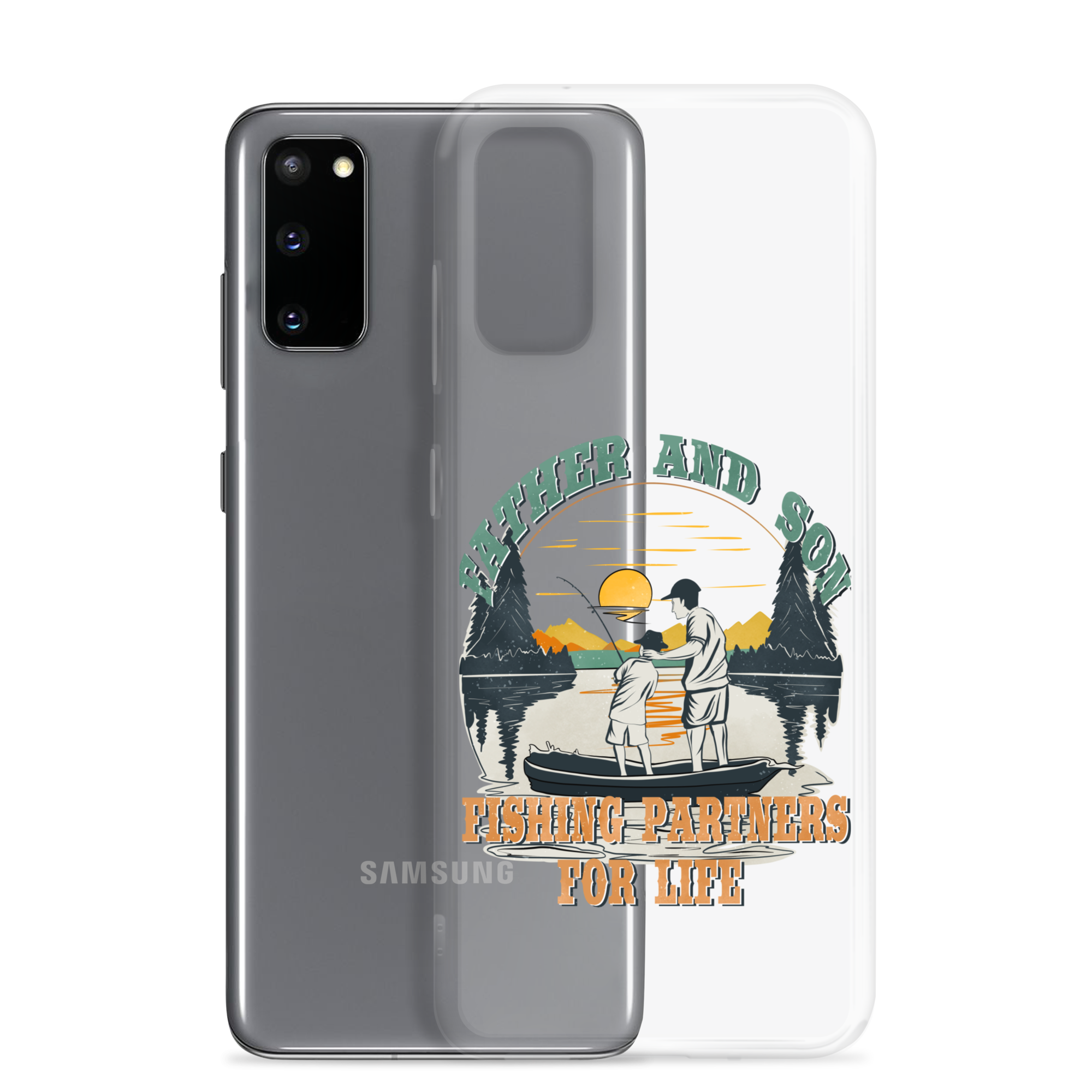 Father And Son Fishing Partners For Life Clear Case for Samsung®