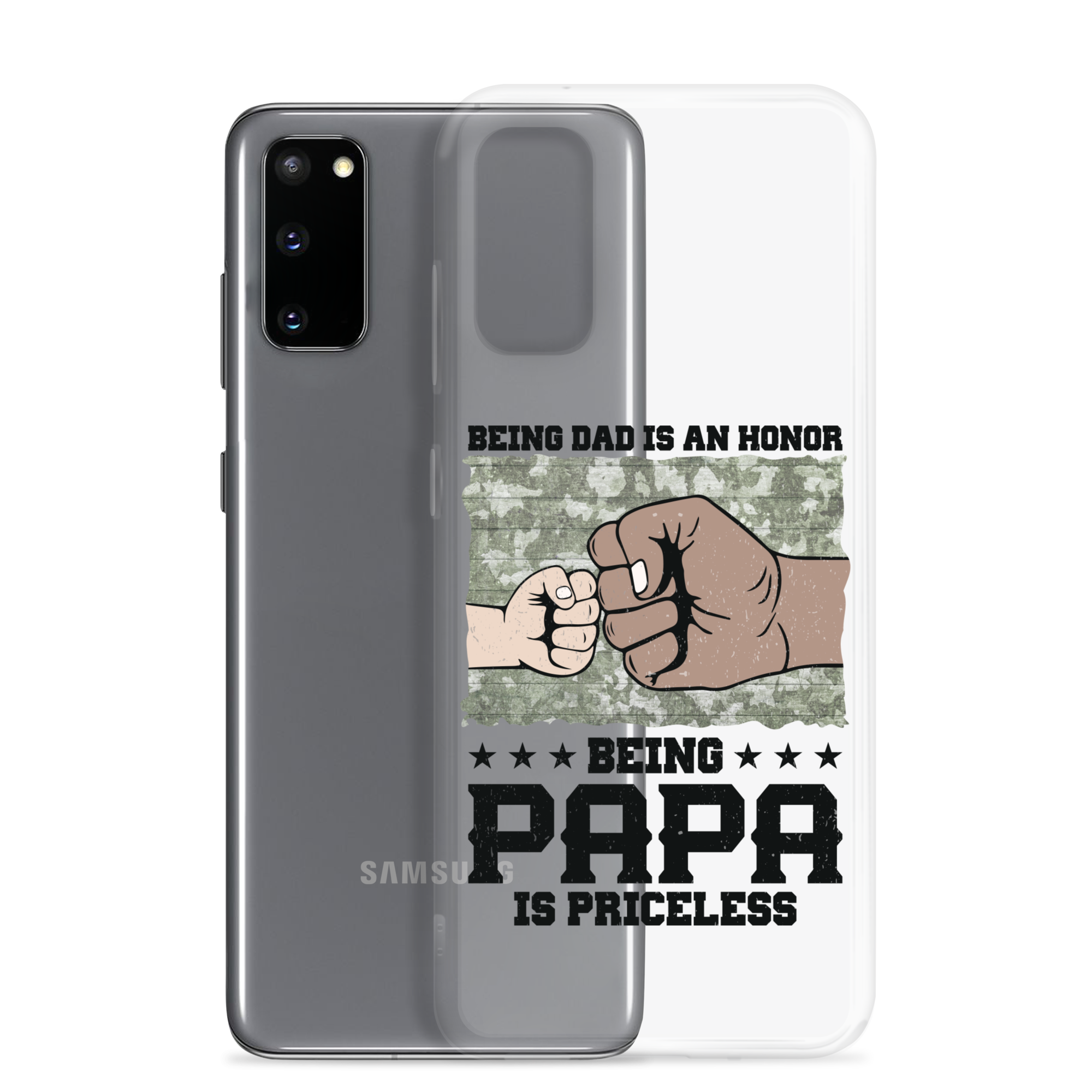 Being Dad Is An Honor Being Papa Is Priceless Clear Case for Samsung®