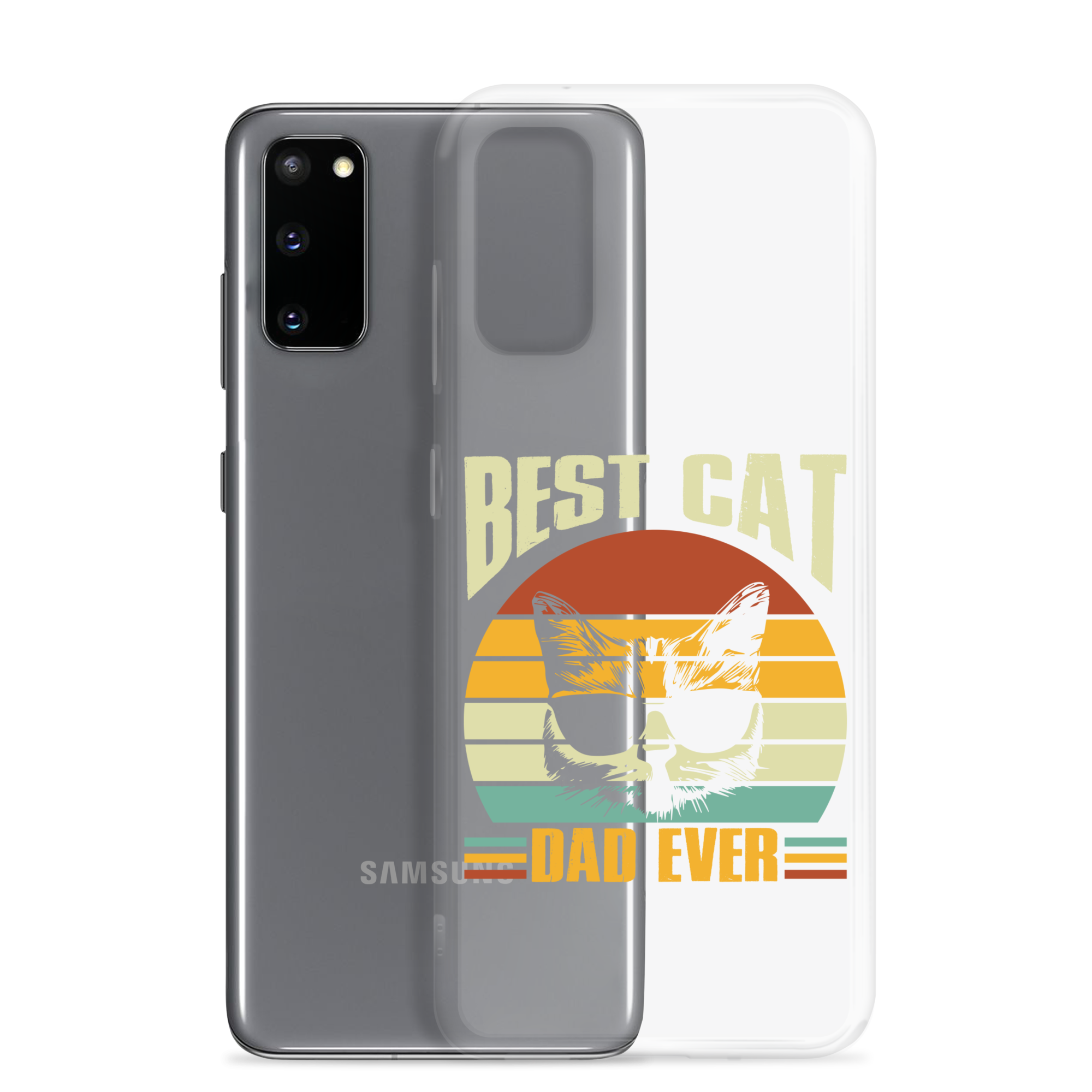 Best Cat Dad Ever Clear Case for Samsung®