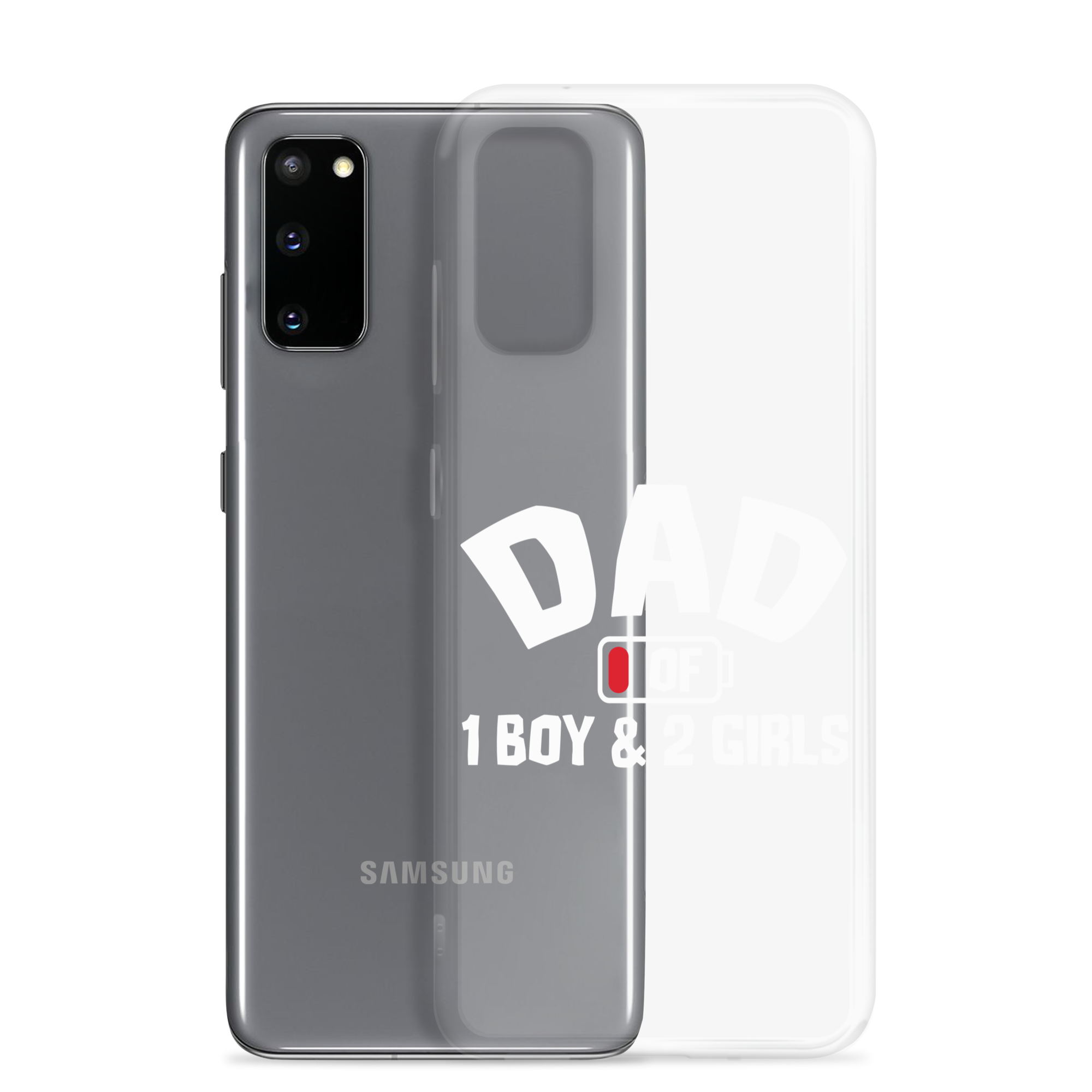 Dad Of 1 Boy And 2 Girls Clear Case for Samsung®