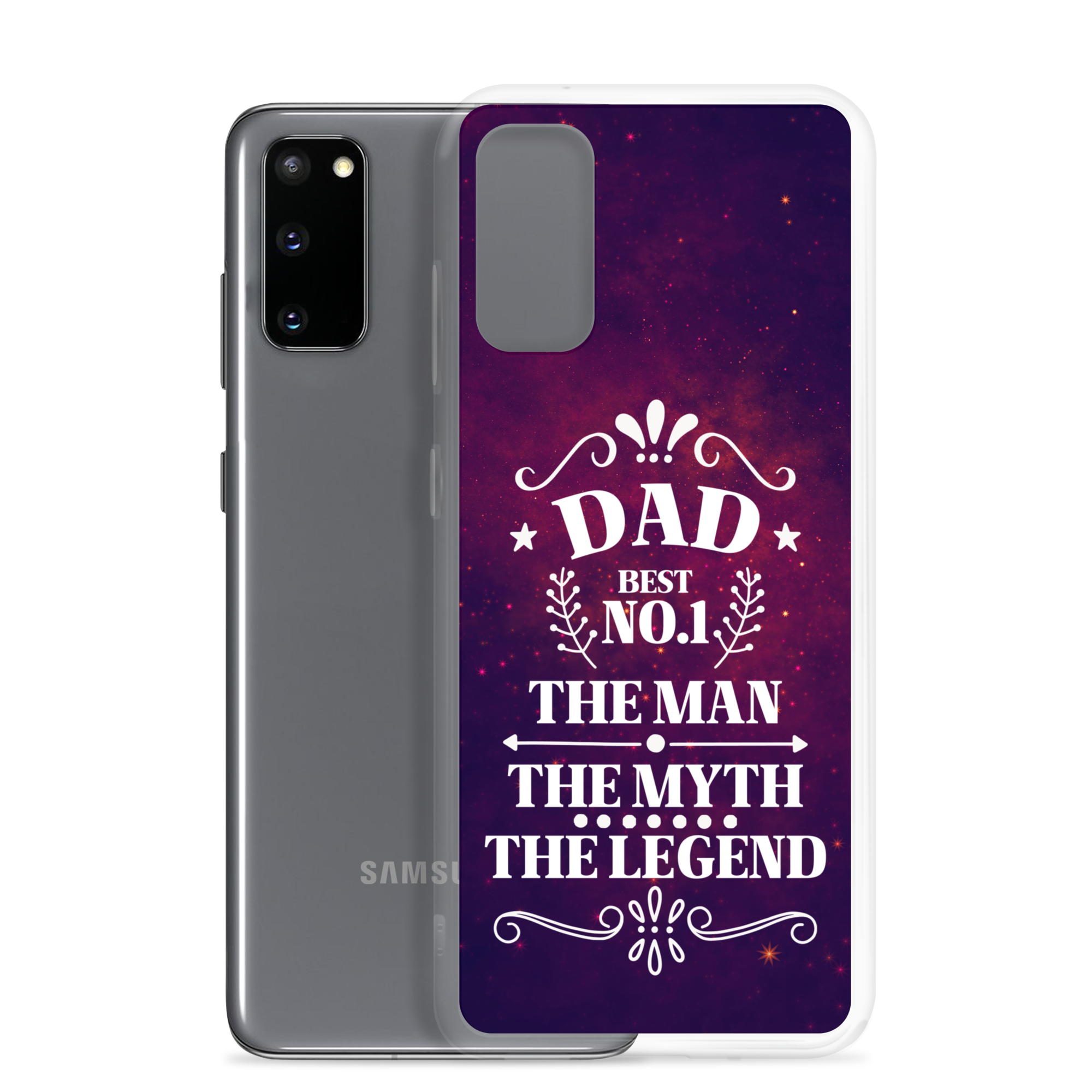 Dad Best Number 1 The Man The Myth The Legend Clear Case for Samsung®