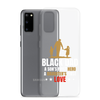 Black Dad A Son's First Hero A Daughter's First Love Clear Case for Samsung®