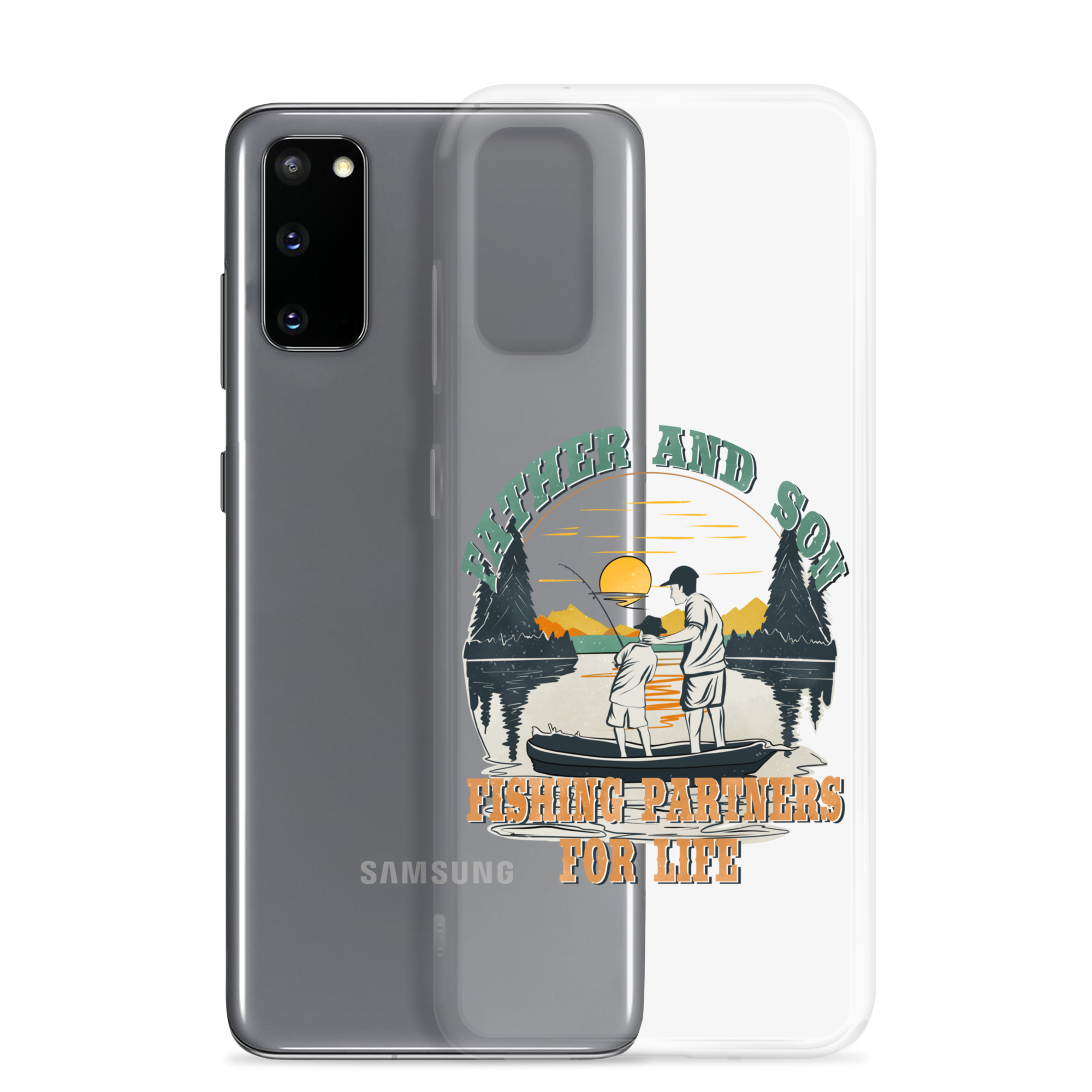 Father And Son Fishing Partners For Life Clear Case for Samsung®