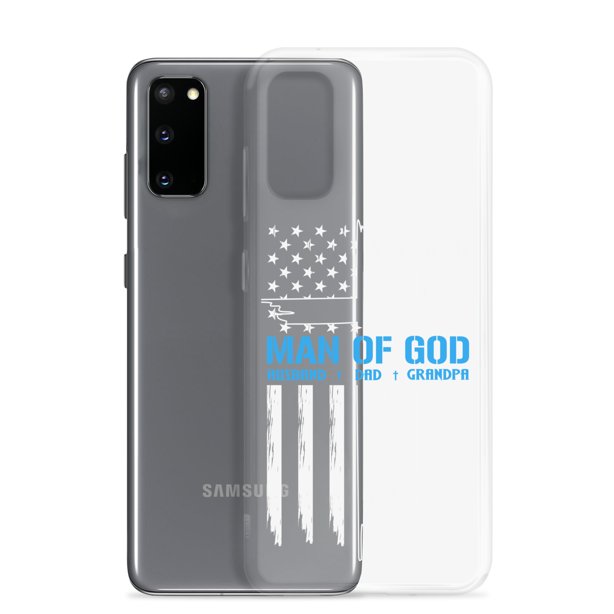 Man Of God Husband Dad Grandpa Clear Case for Samsung®