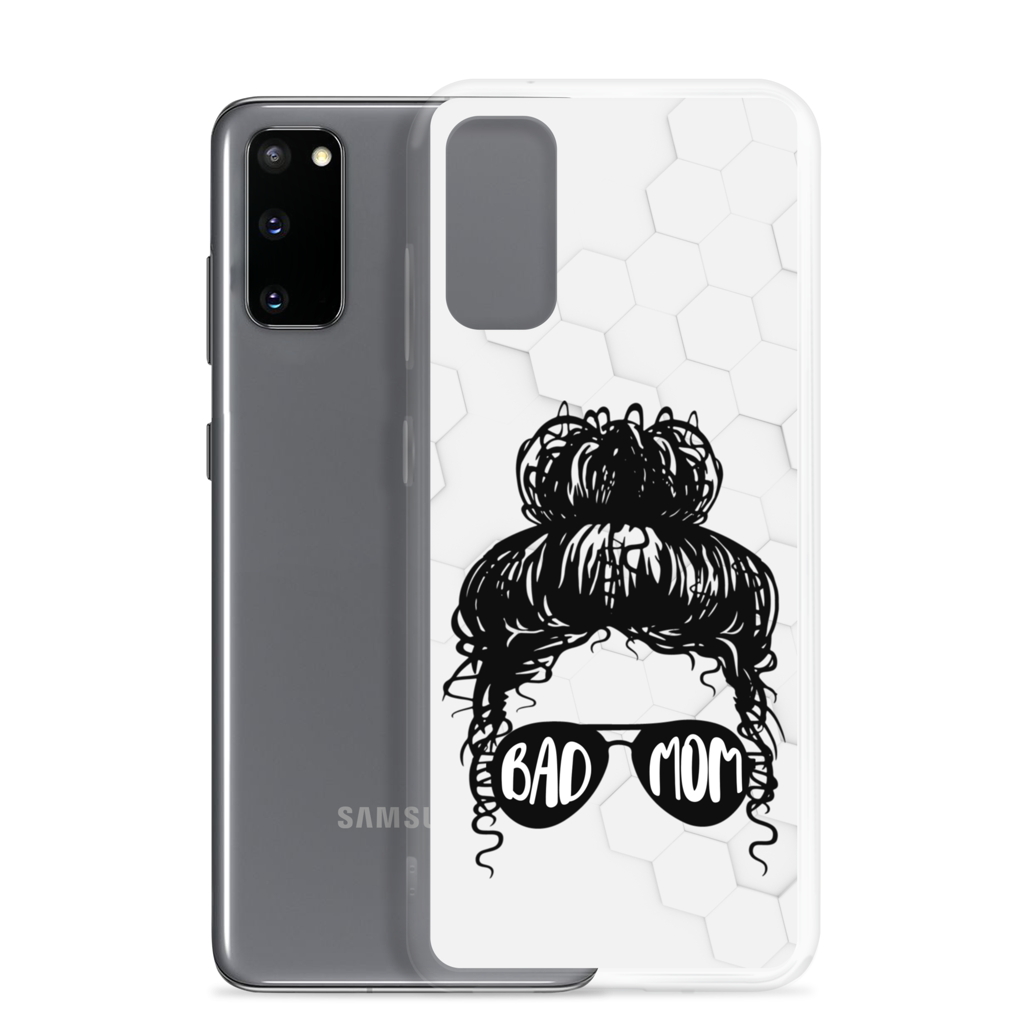 Bad Mom Messy Bun Clear Case for Samsung®