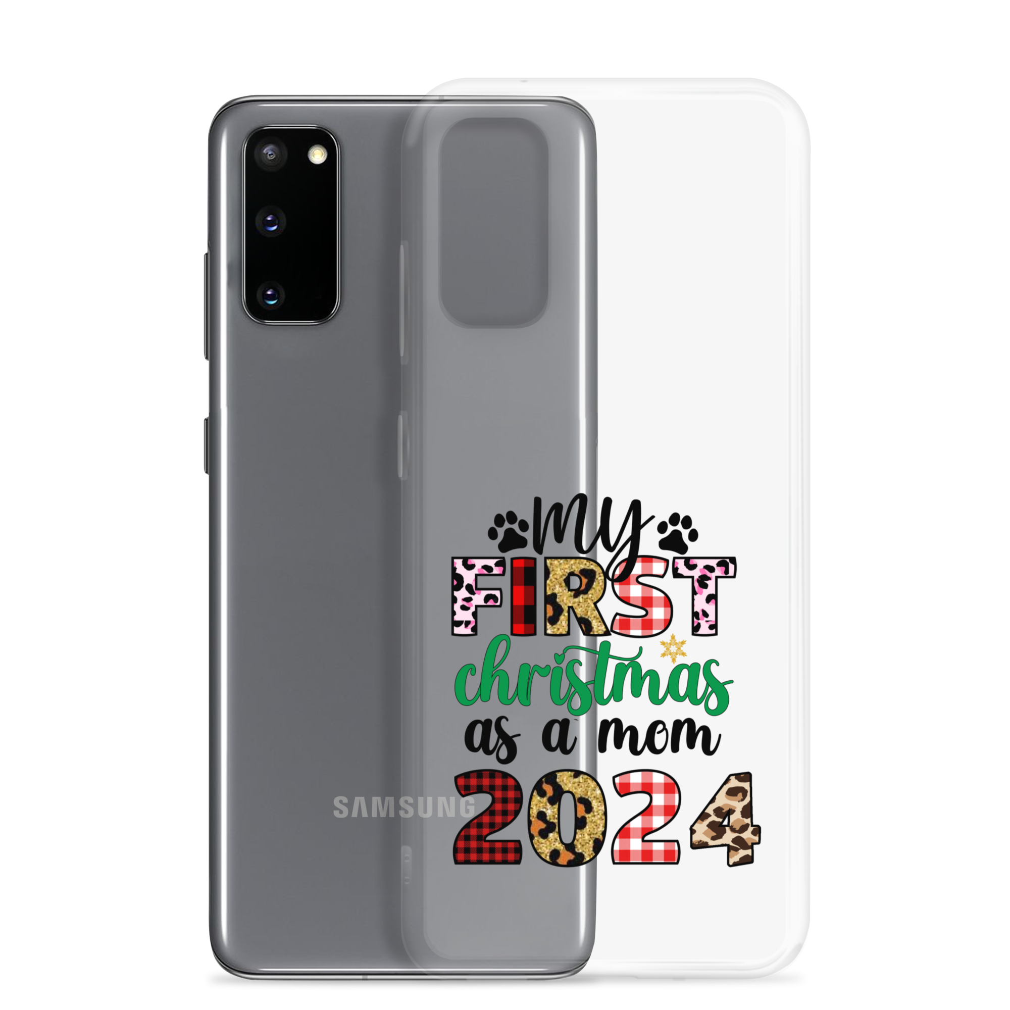 My First Christmas As A mom 2024 Clear Case for Samsung®