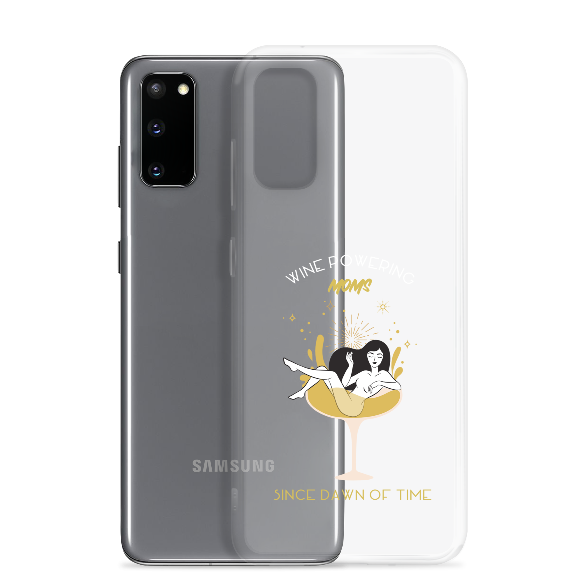 Wine Powering Moms Since Dawn Of Time Clear Case for Samsung®