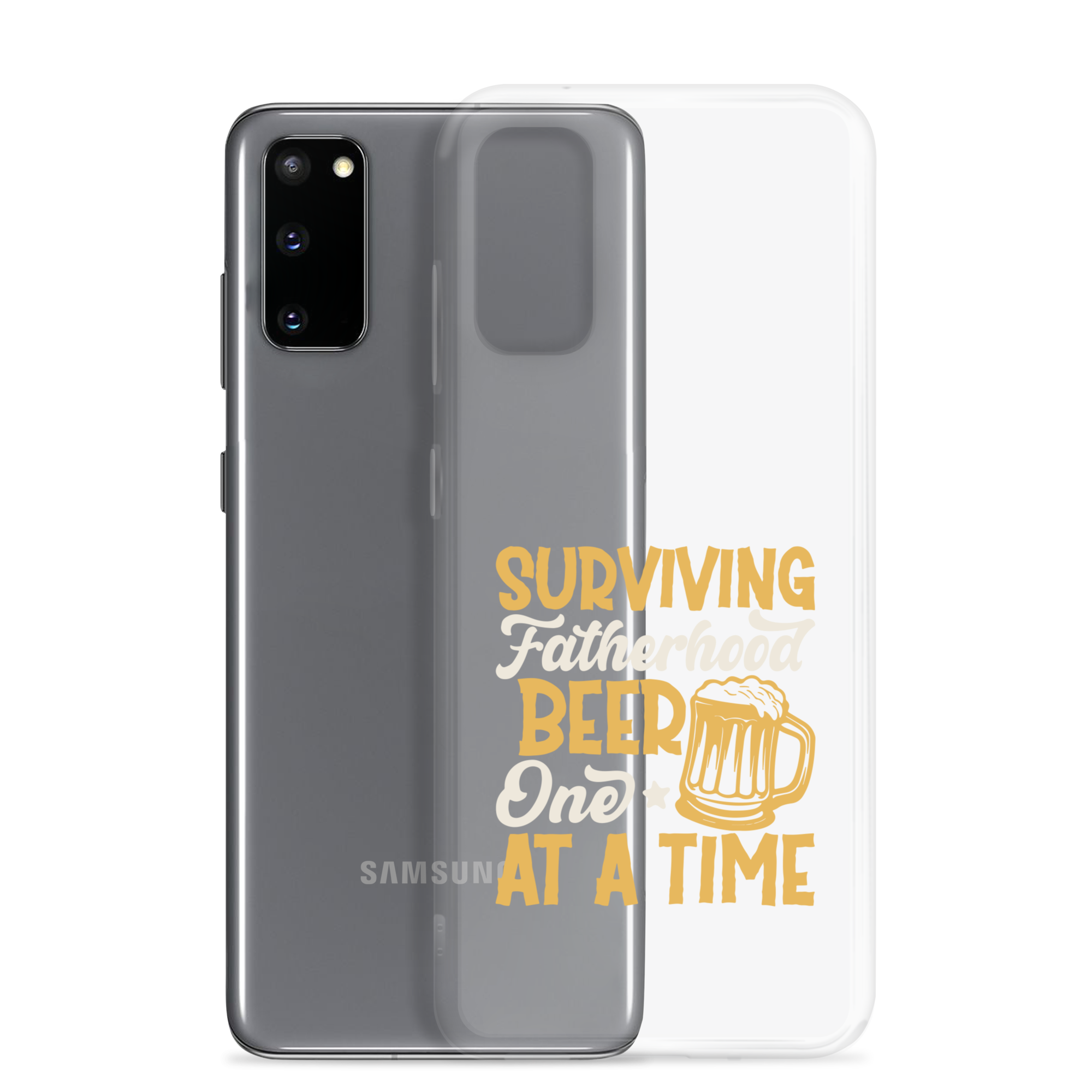 Surviving Fatherhood One Beer At A time Clear Case for Samsung®