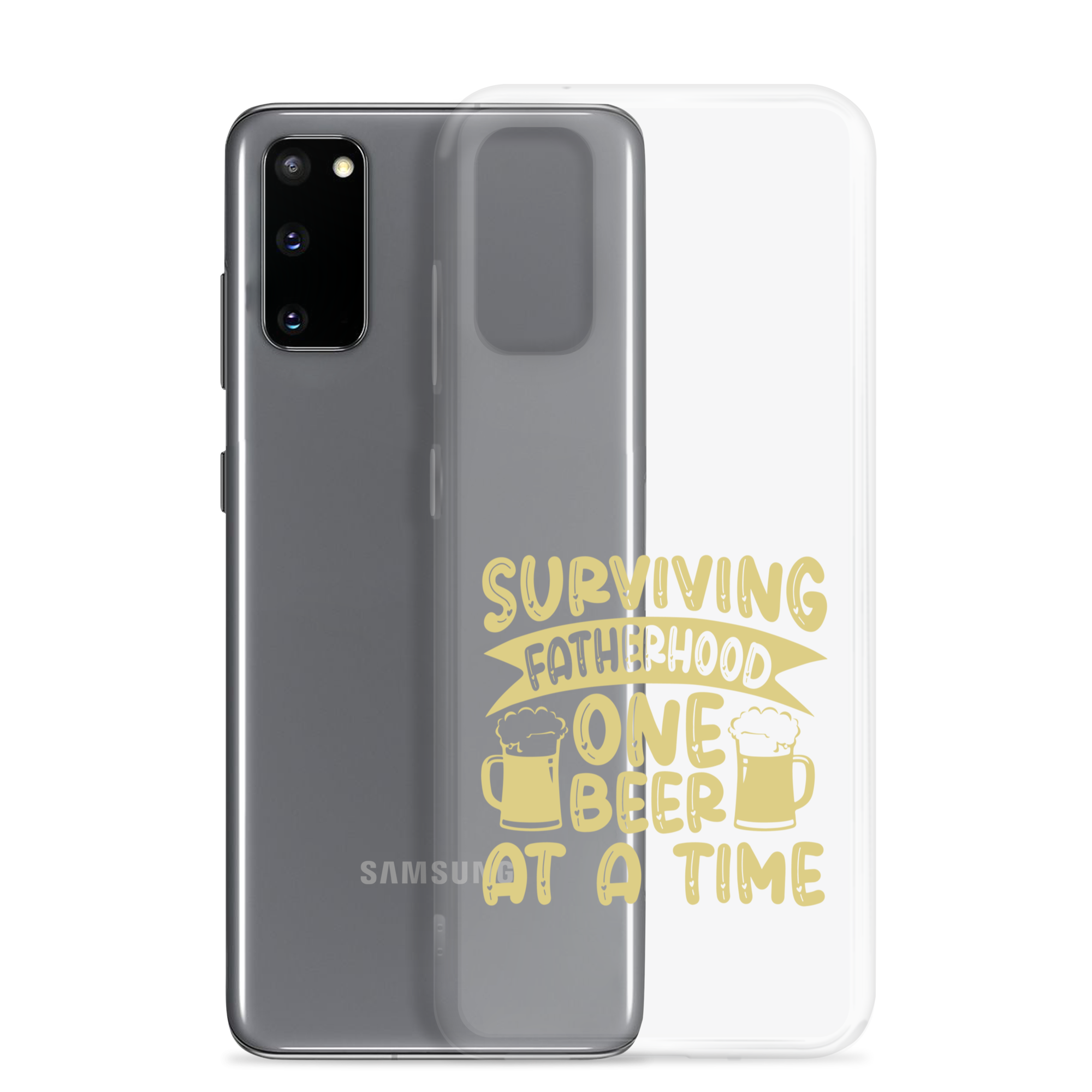 Surviving Fatherhood One Beer At A time Clear Case for Samsung®