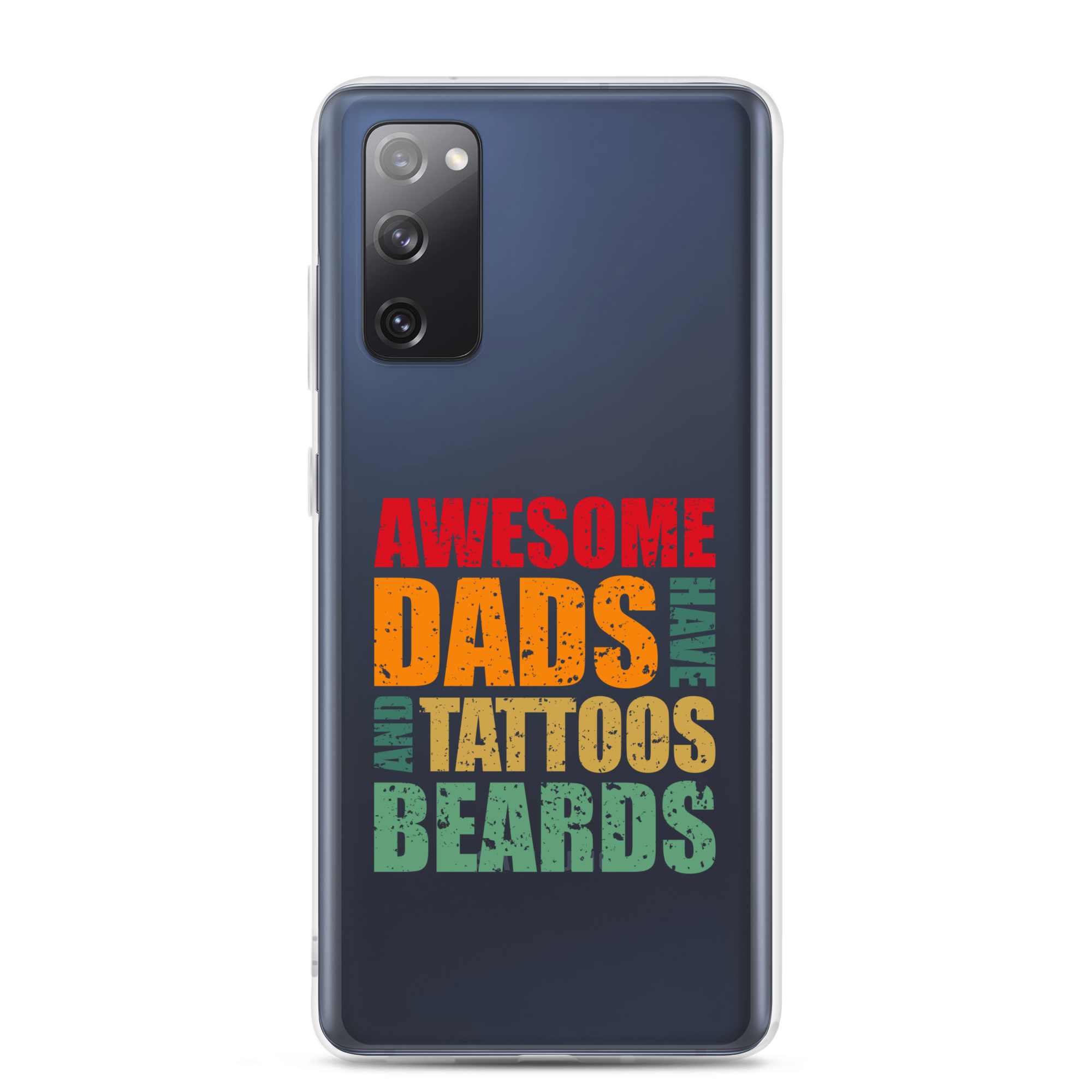 Awesome Dads Tattoos Beards Clear Case for Samsung®