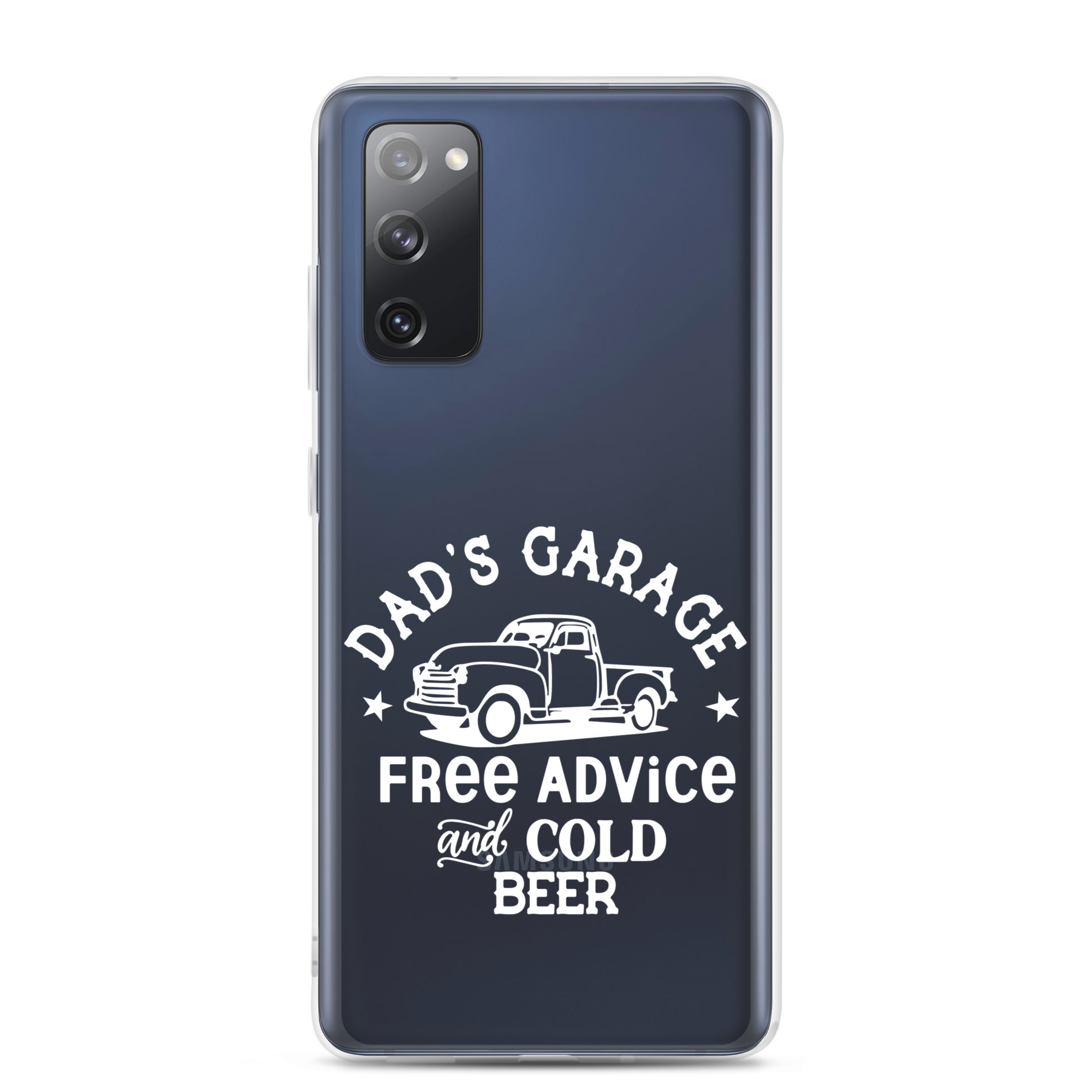 Dad's Garage Free Advice And Cold Beer Clear Case for Samsung®