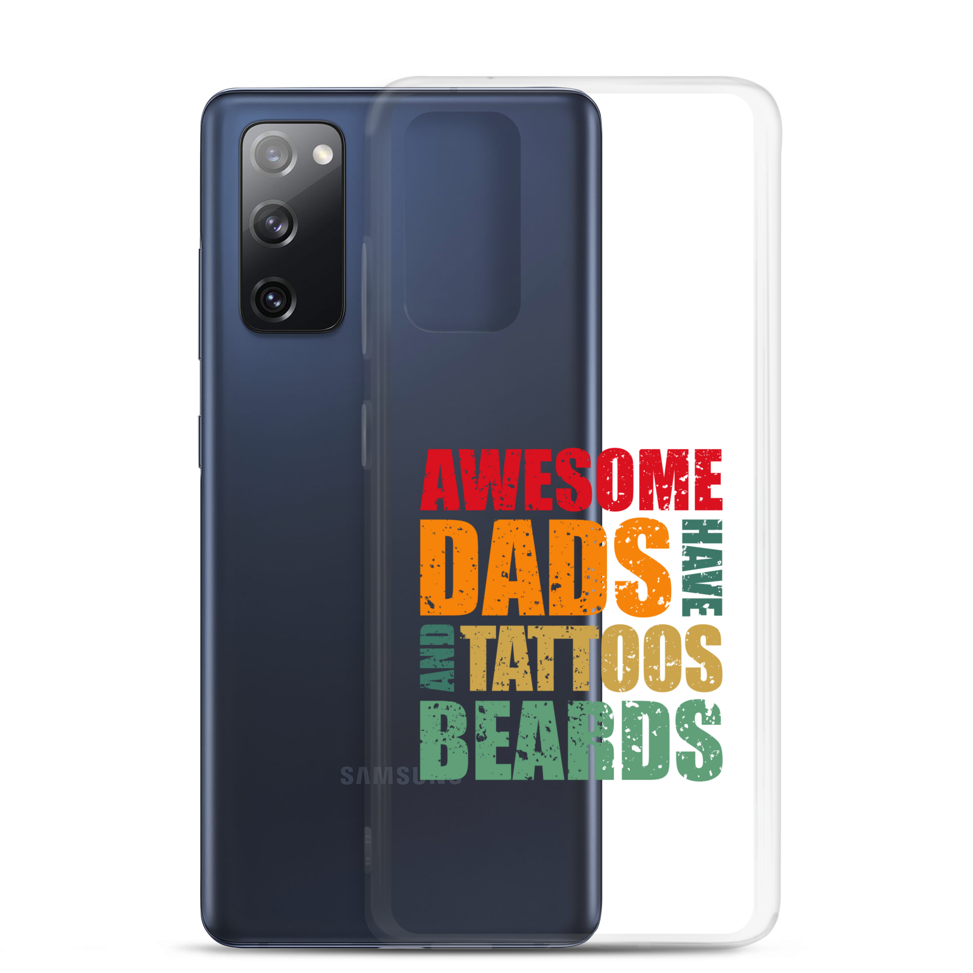 Awesome Dads Tattoos Beards Clear Case for Samsung®