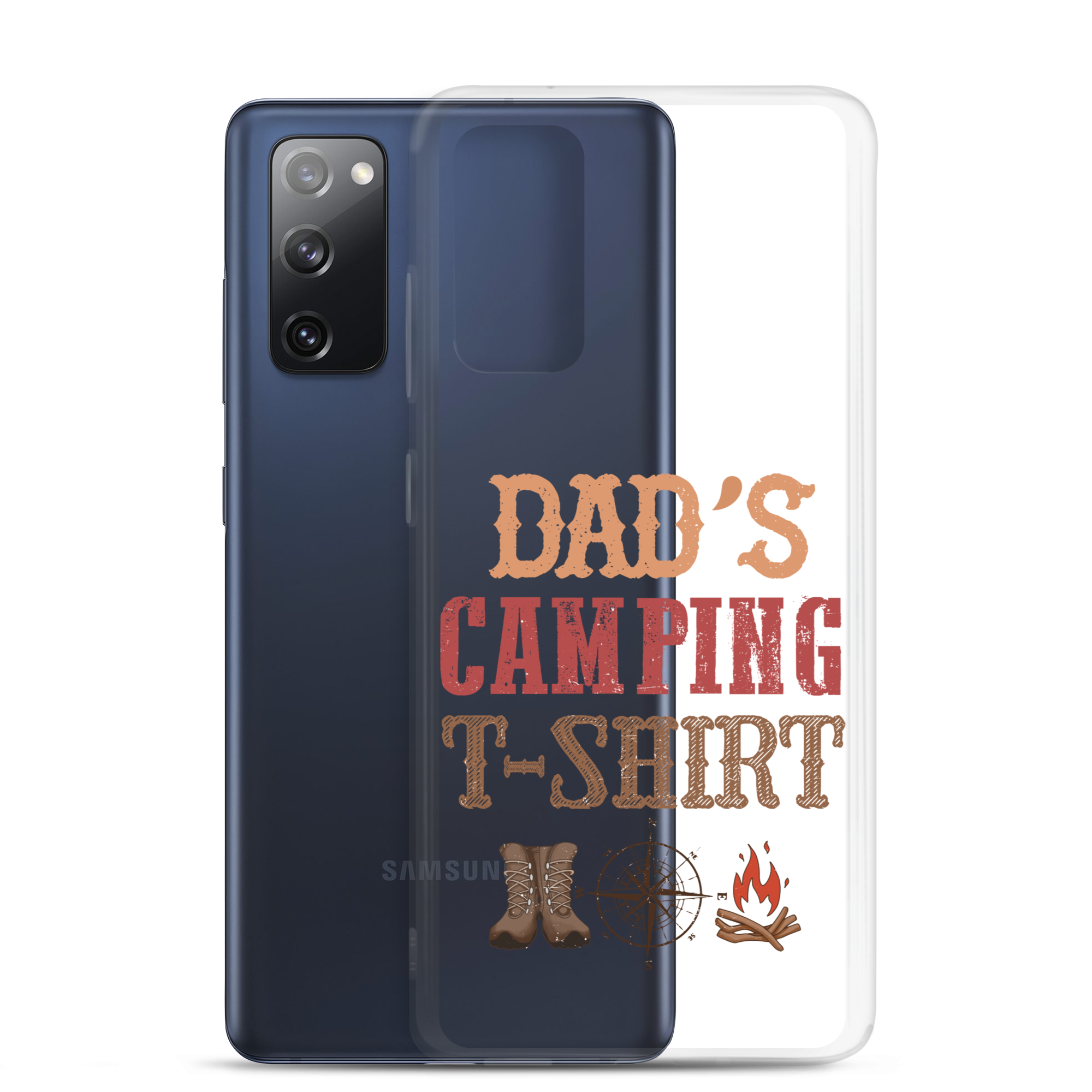 Dad's Camping T-Shirt Clear Case for Samsung®