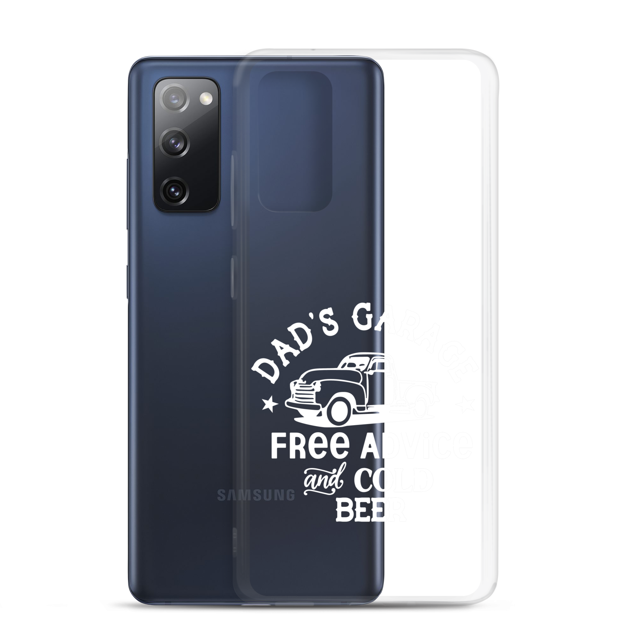 Dad's Garage Free Advice And Cold Beer Clear Case for Samsung®