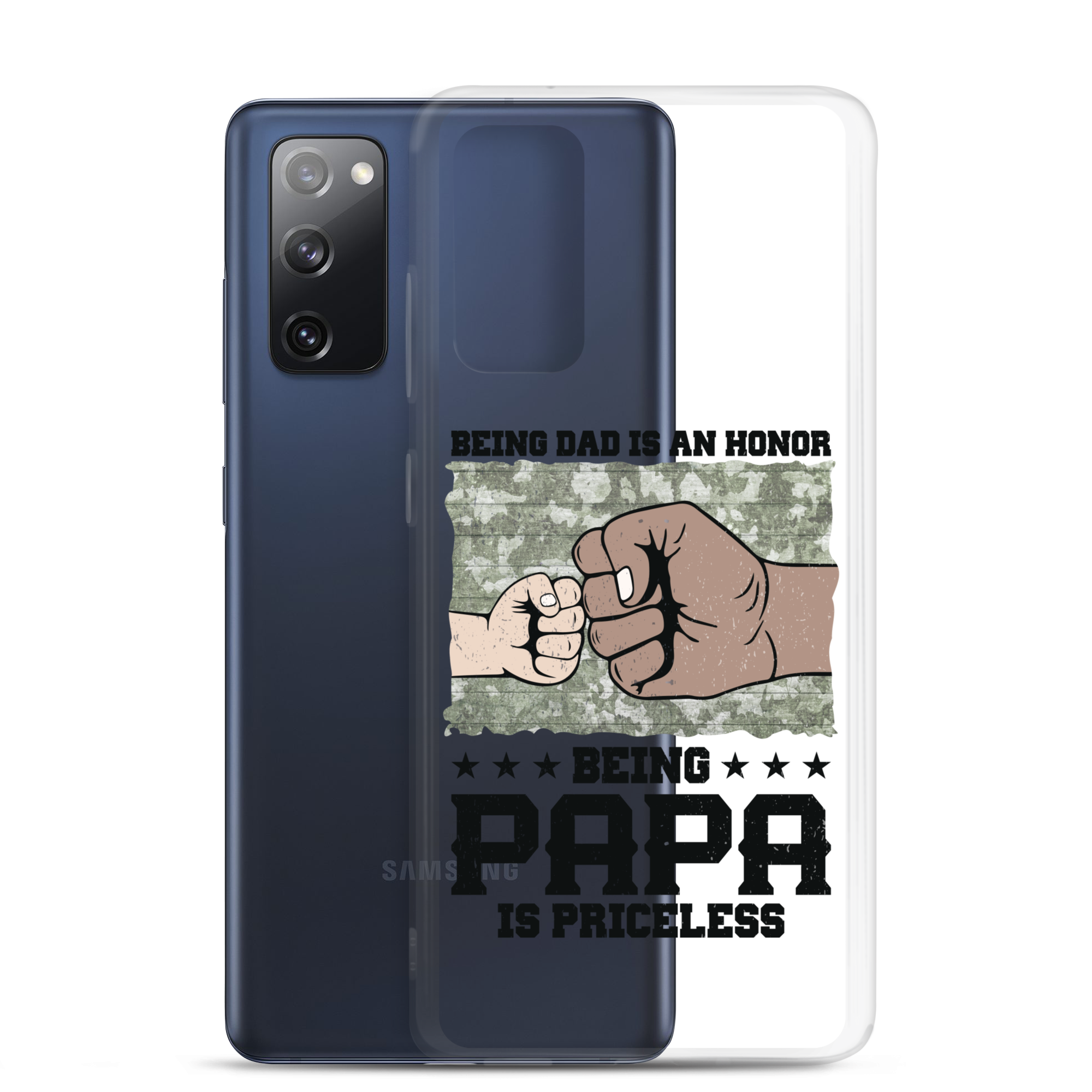 Being Dad Is An Honor Being Papa Is Priceless Clear Case for Samsung®