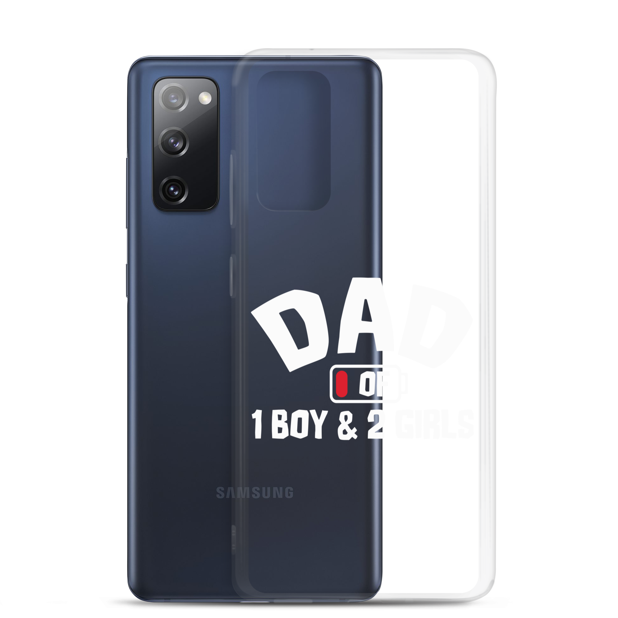 Dad Of 1 Boy And 2 Girls Clear Case for Samsung®