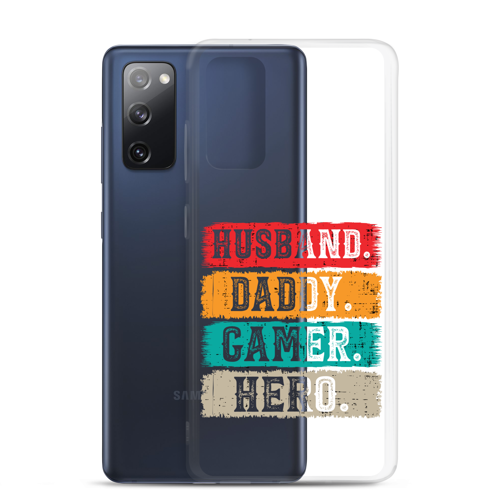 Husband, Daddy, Gamer, Hero Clear Case for Samsung®