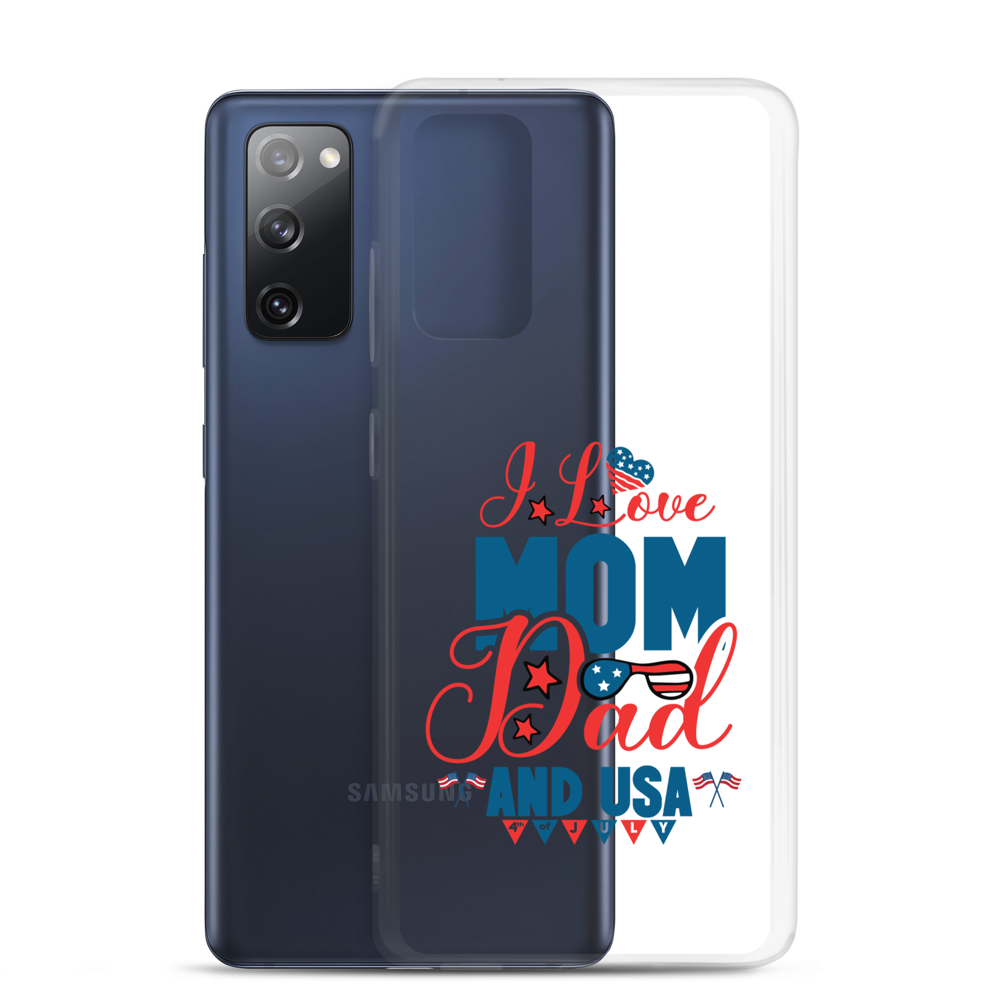 I Love Mom, Dad And USA Clear Case for Samsung®