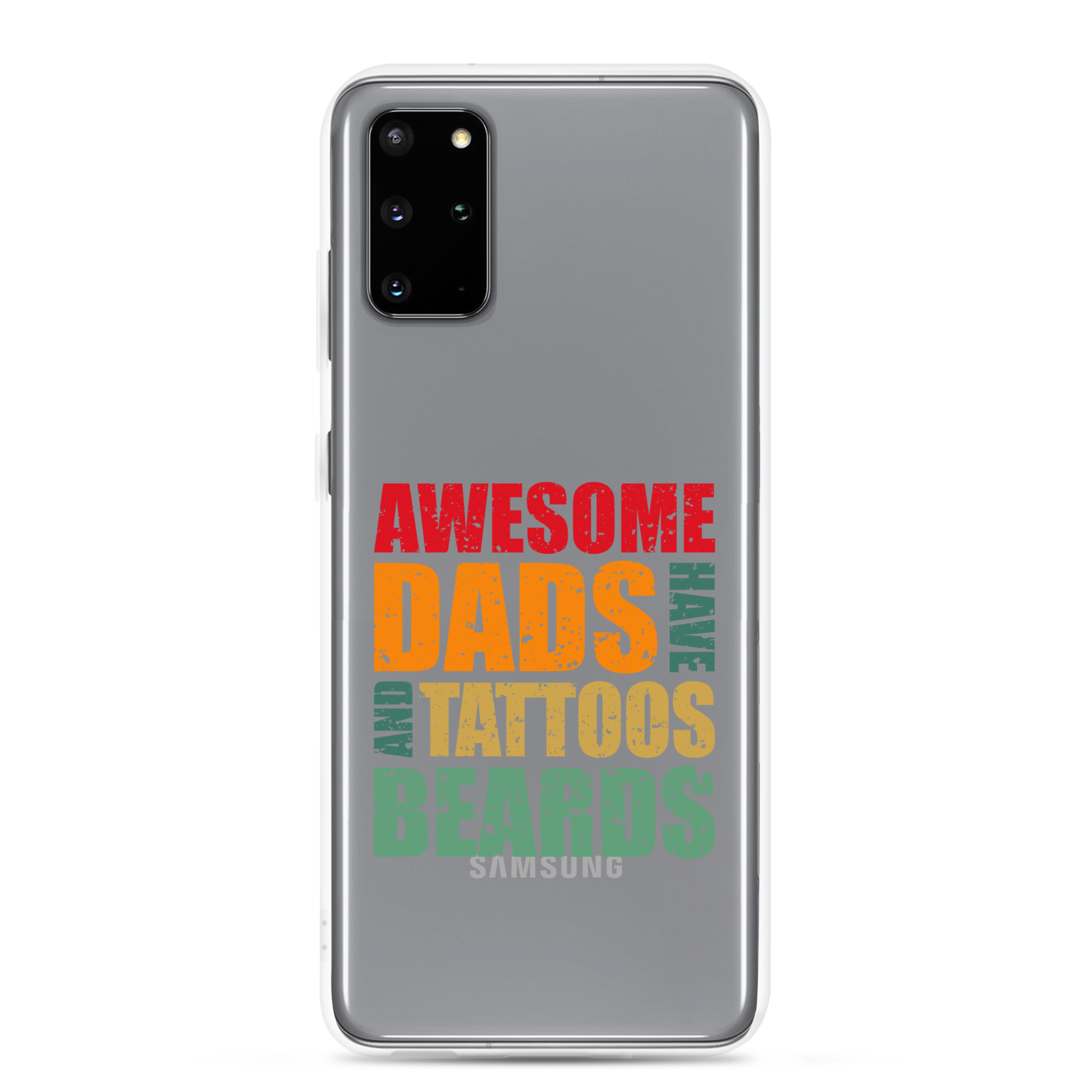 Awesome Dads Tattoos Beards Clear Case for Samsung®