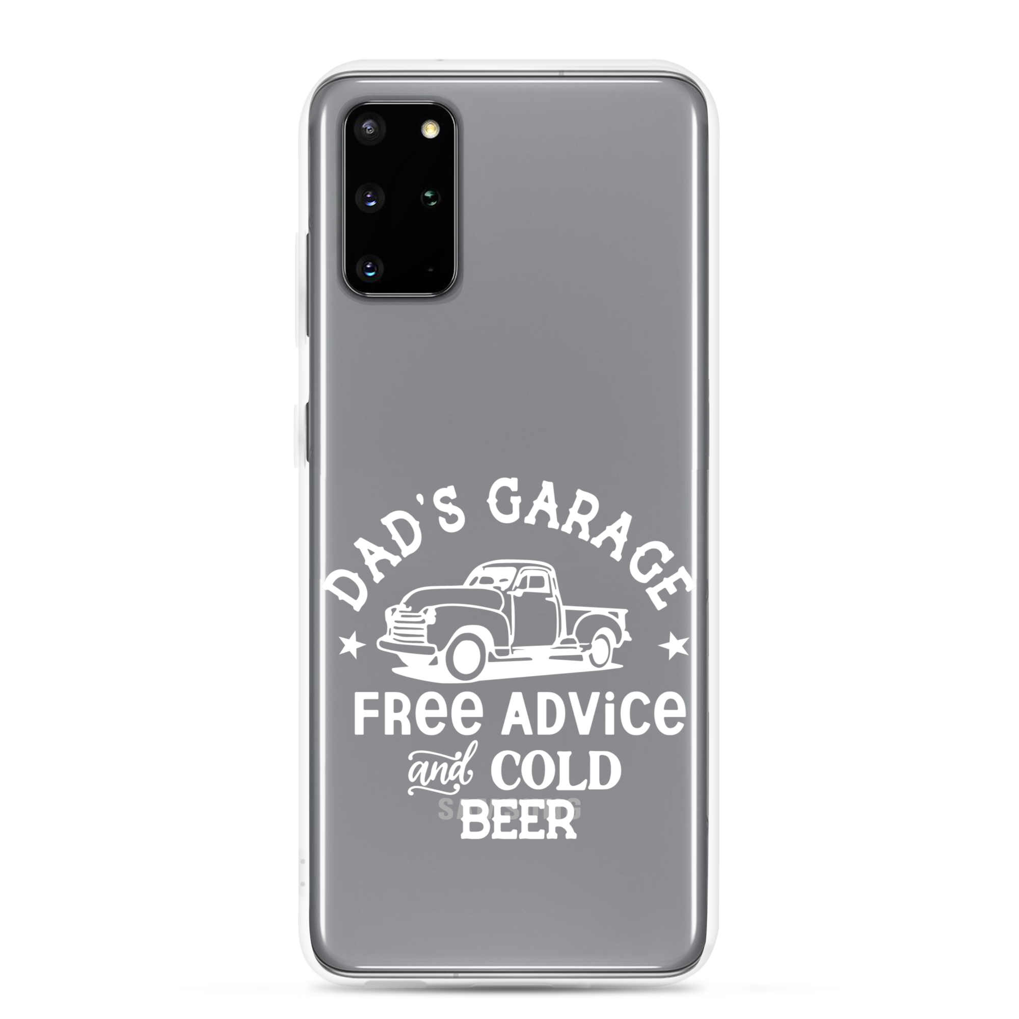 Dad's Garage Free Advice And Cold Beer Clear Case for Samsung®