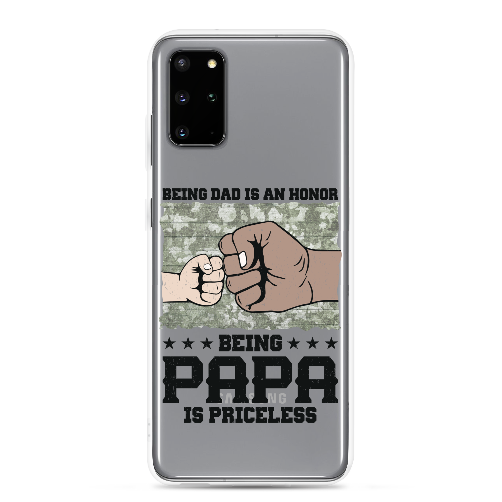 Being Dad Is An Honor Being Papa Is Priceless Clear Case for Samsung®