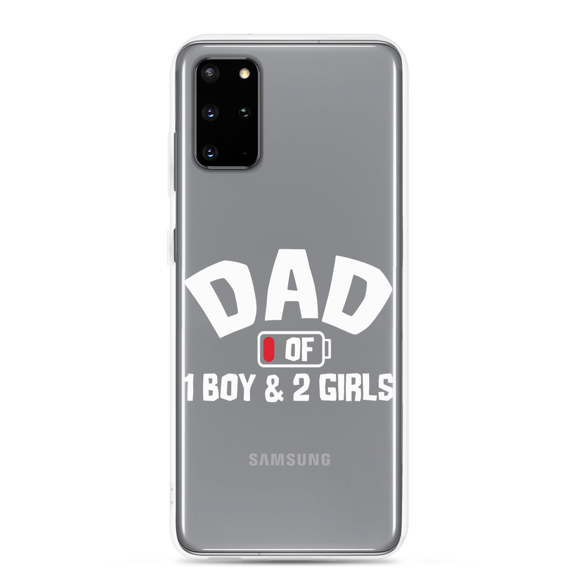 Dad Of 1 Boy And 2 Girls Clear Case for Samsung®