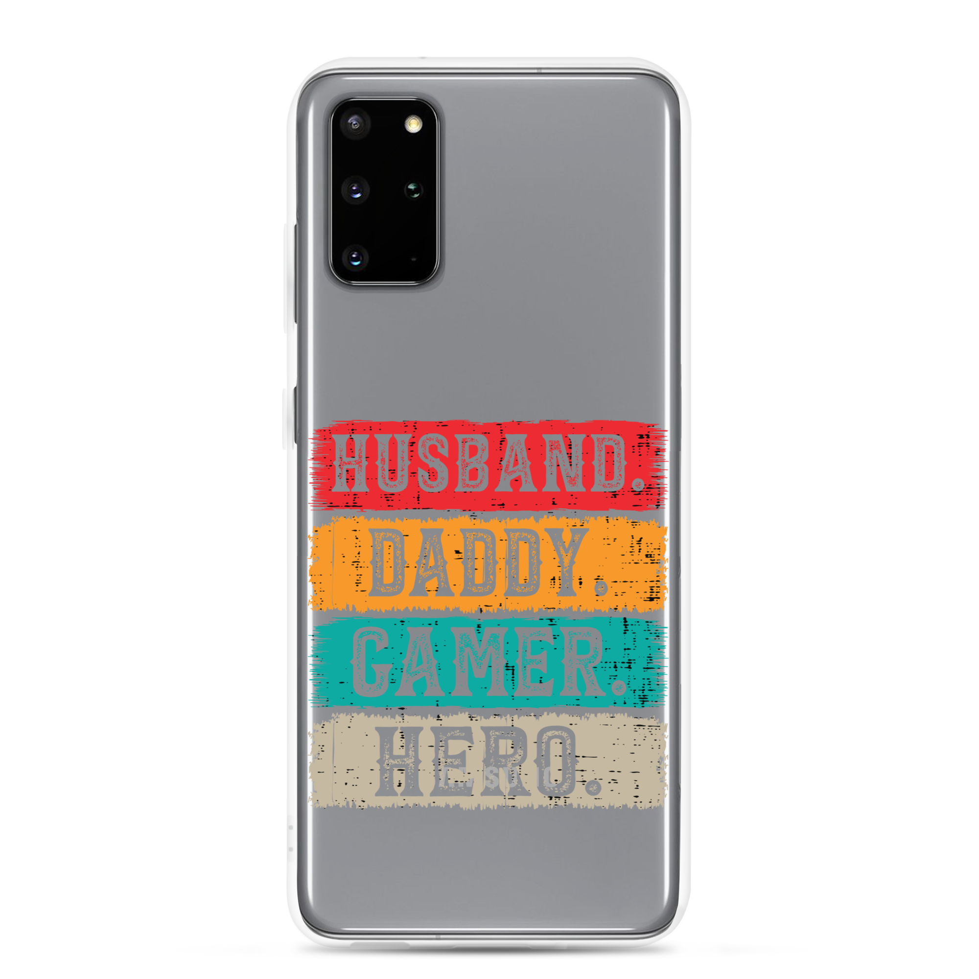 Husband, Daddy, Gamer, Hero Clear Case for Samsung®