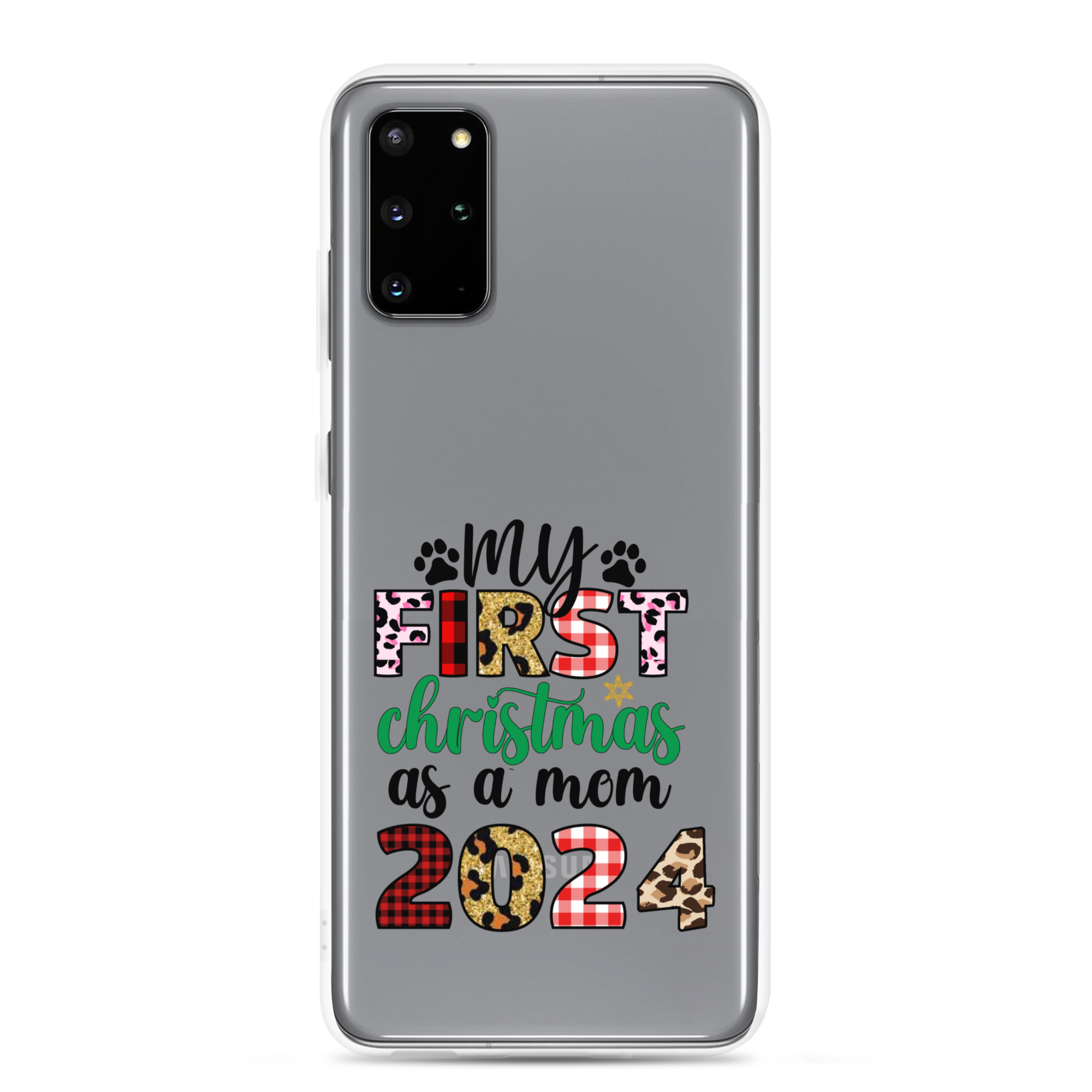 My First Christmas As A mom 2024 Clear Case for Samsung®