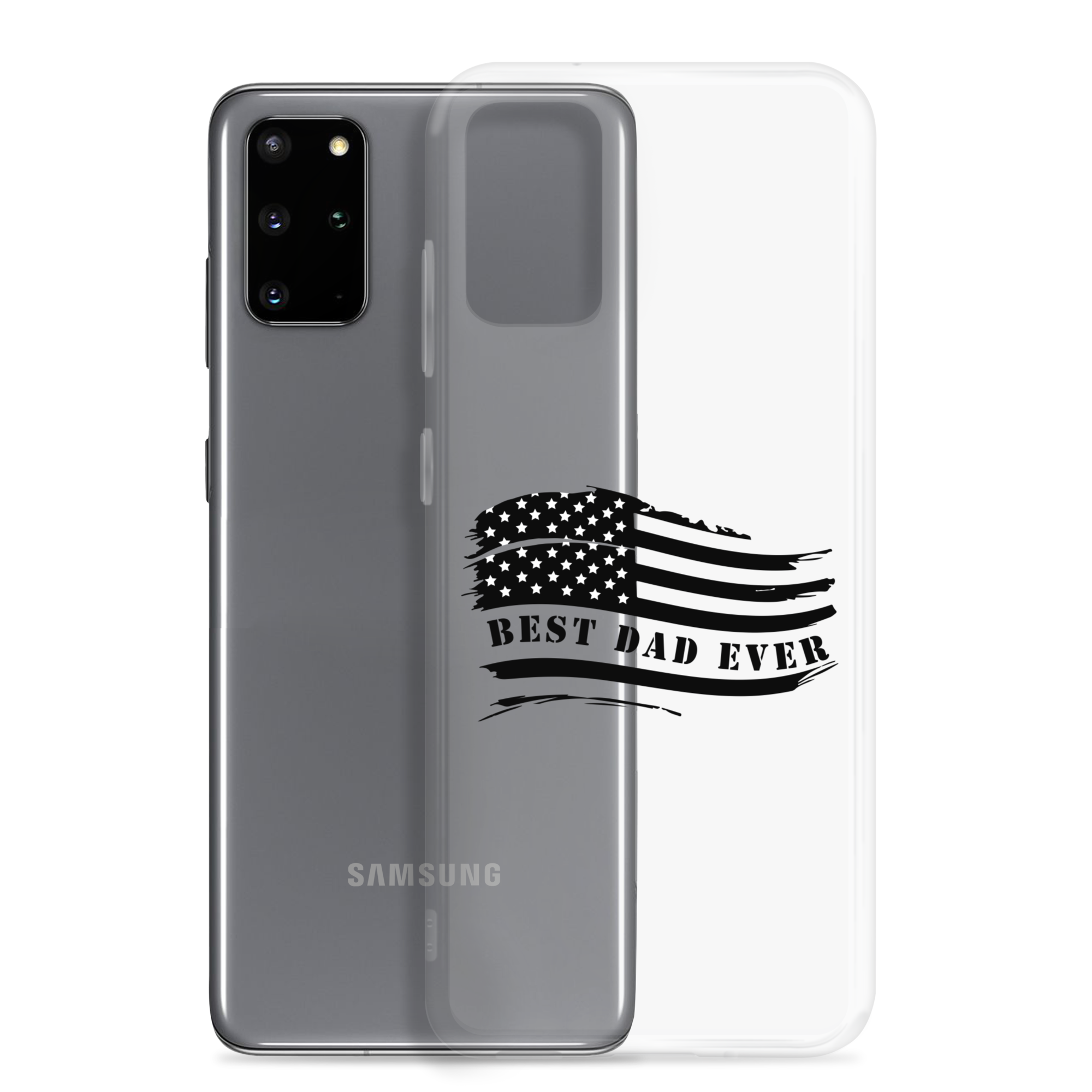 Best Dad Ever American Flag Clear Case for Samsung®