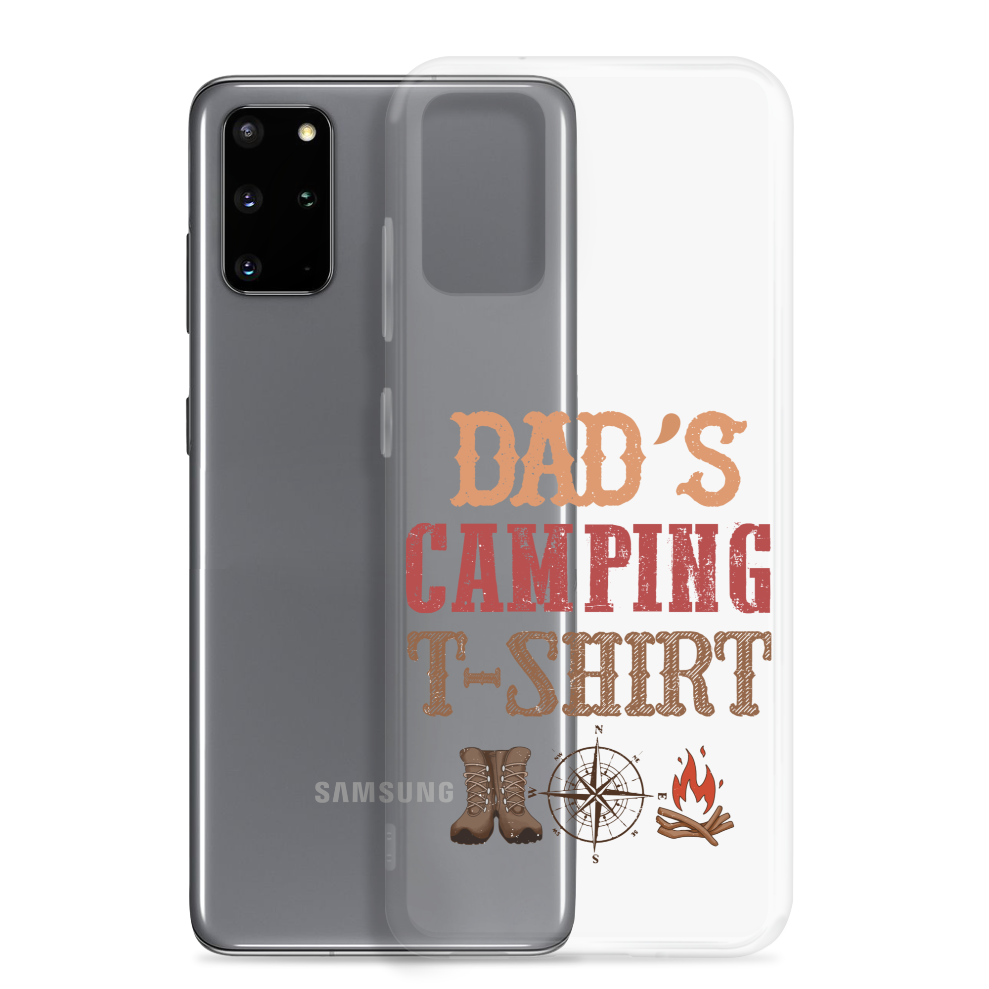 Dad's Camping T-Shirt Clear Case for Samsung®