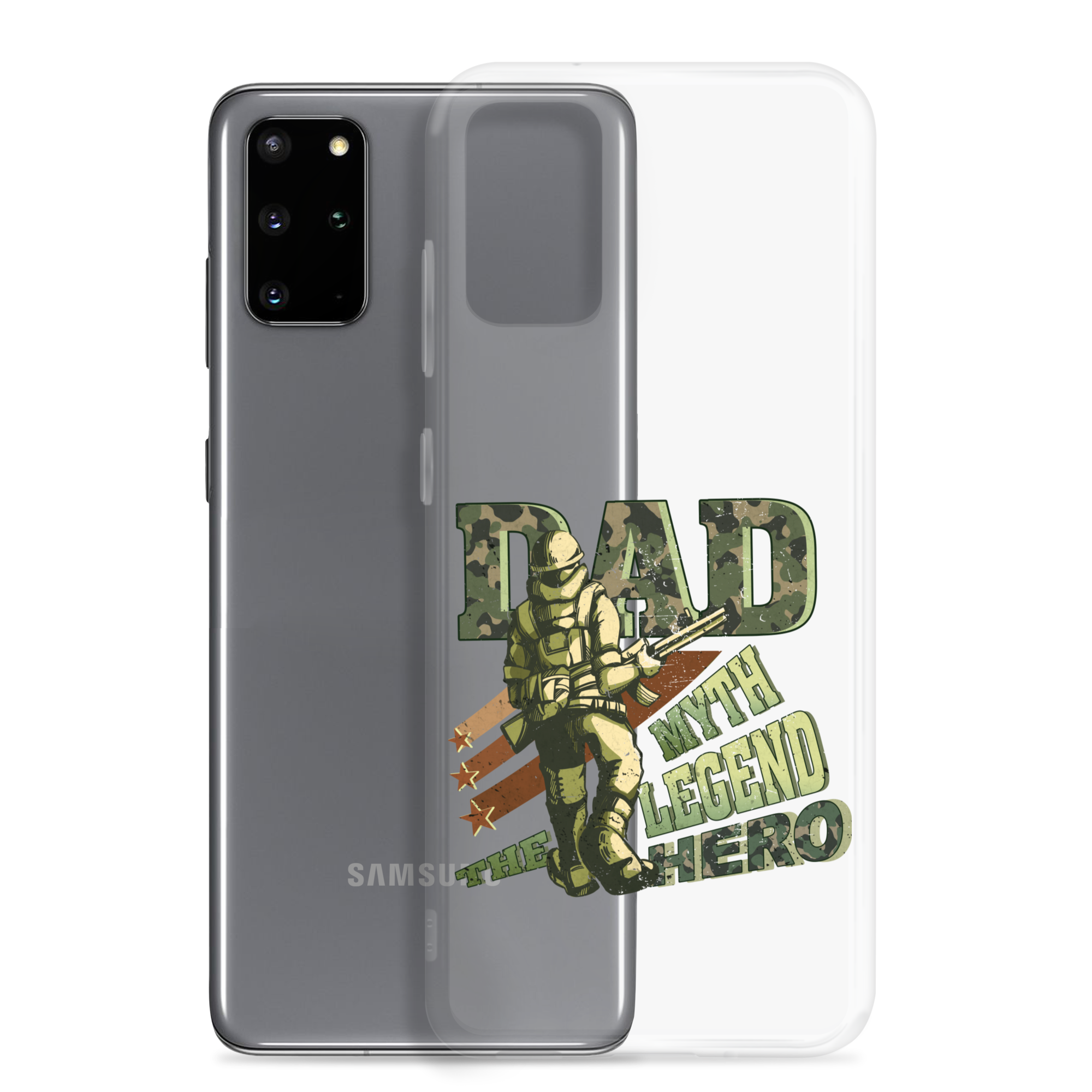 Dad The Myth The Legend The Hero Clear Case for Samsung®